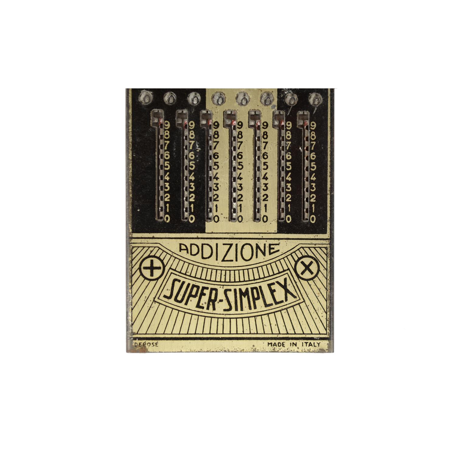 Super-Simplex Calculator Italian Manufacture of the 1920s 5