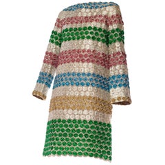 Super Sparkly 1960s Lurex Chenille Mod Cocktail Dress