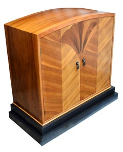 Super Stylish Art Deco Walnut Linen Cupboard