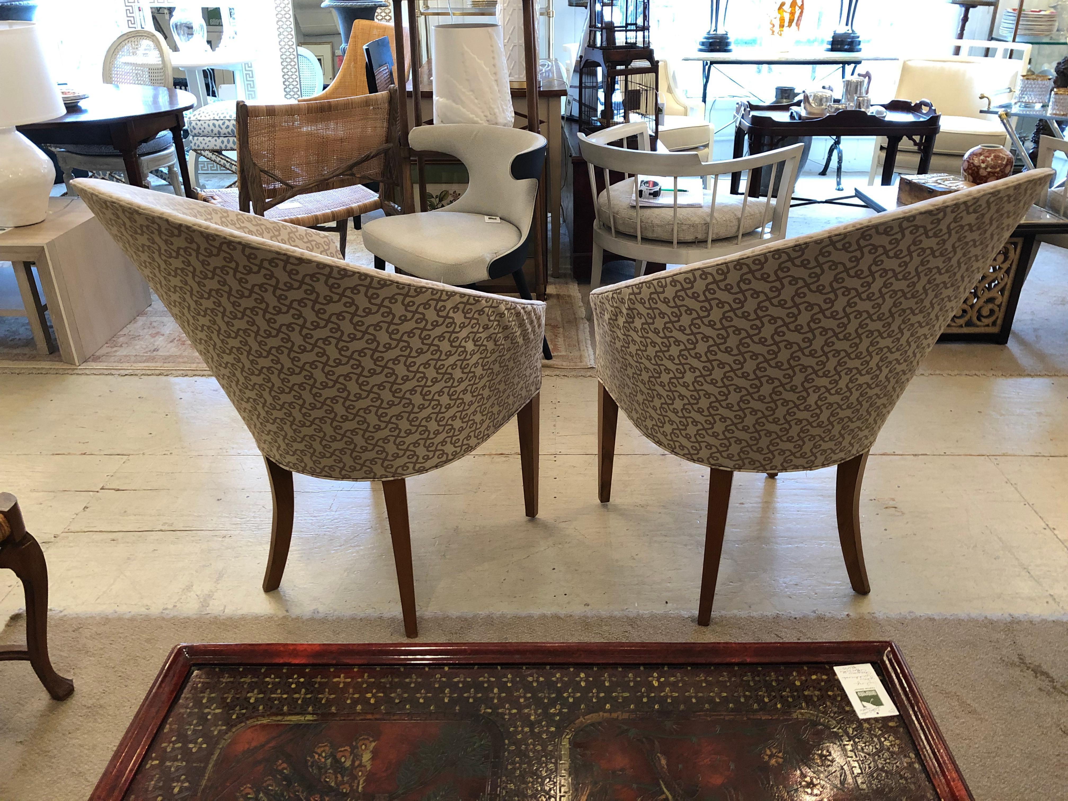 Super Stylish Asymmetrical Shaped Mid-Century Modern Club Chairs 1