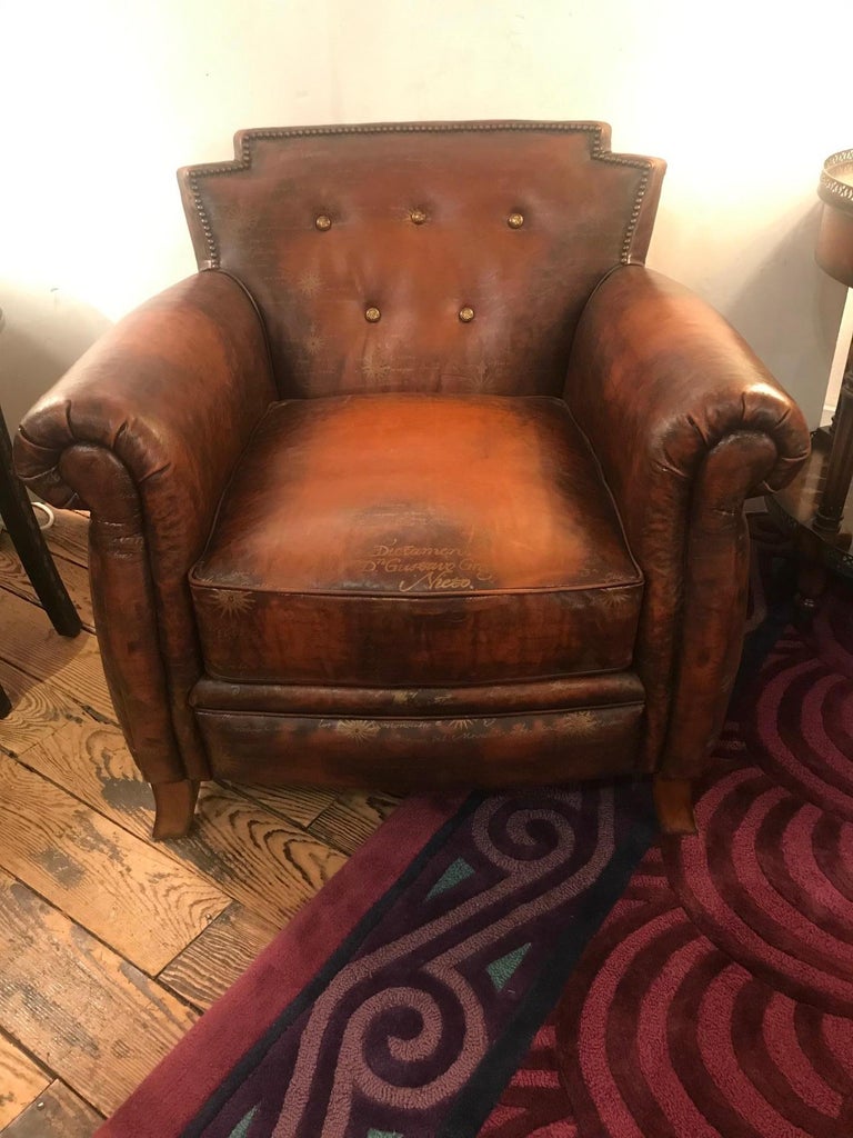 Super Stylish And Handsome Leather Club Chair Ottoman By Councill
