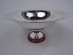 Superbe compote italienne Art Déco en argent sterling et bakélite