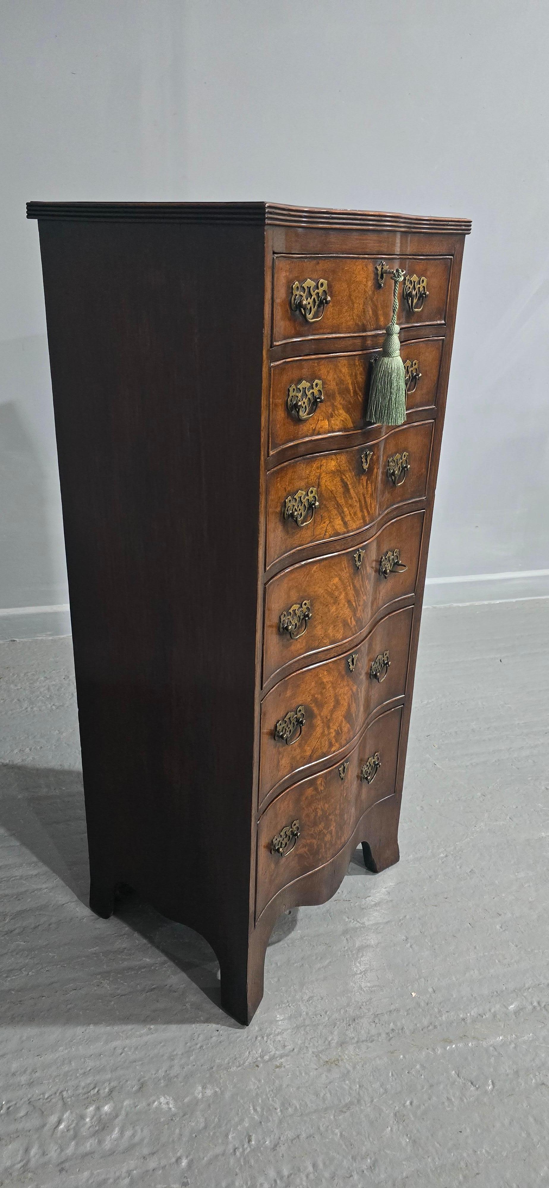 20th Century Super Tall Mahogany Chest of Drawers For Sale