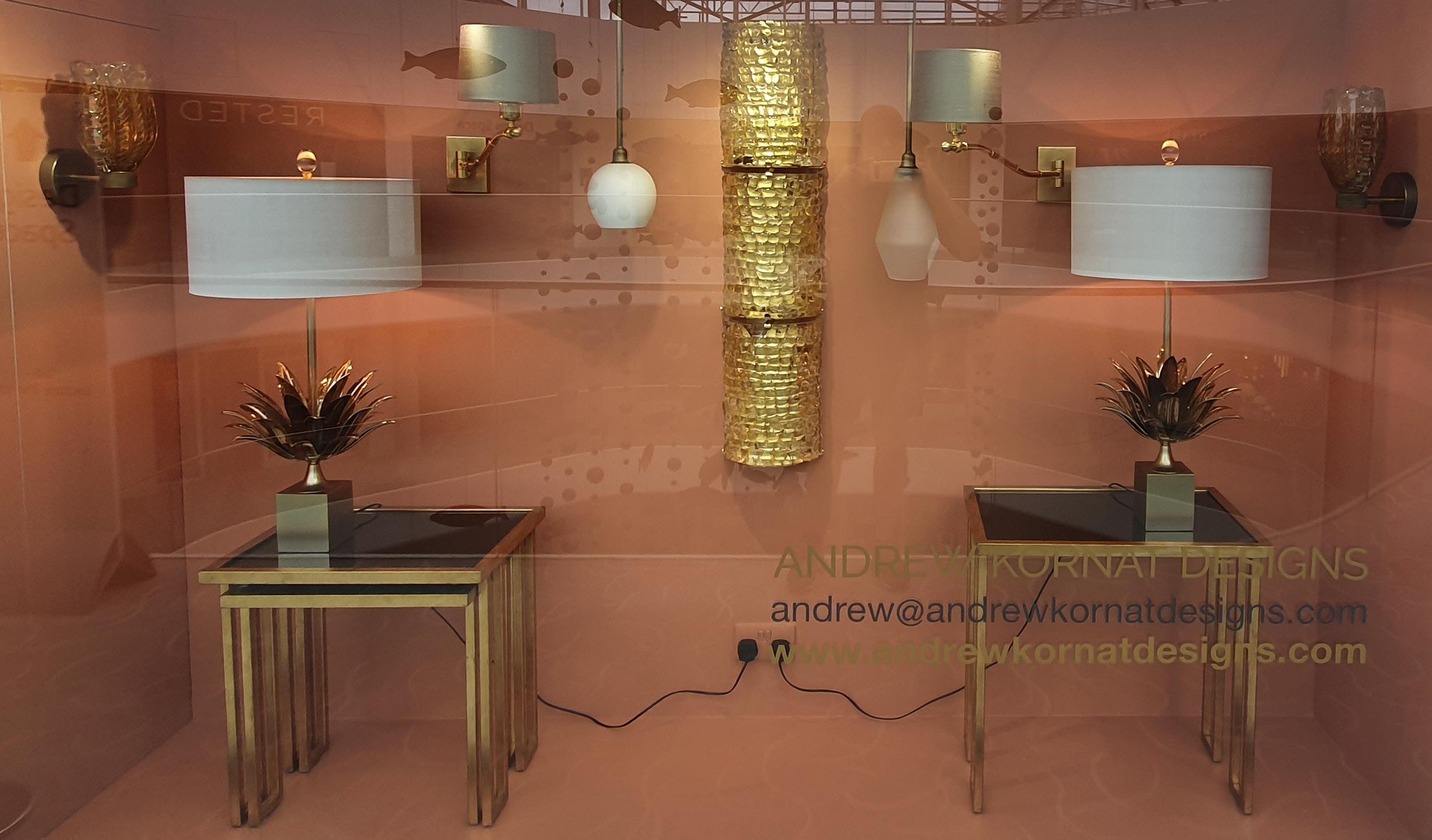 Mid-Century Modern Super thick Murano Art Glass half cylinder sconces in Gold Leaf & Gold Plated For Sale