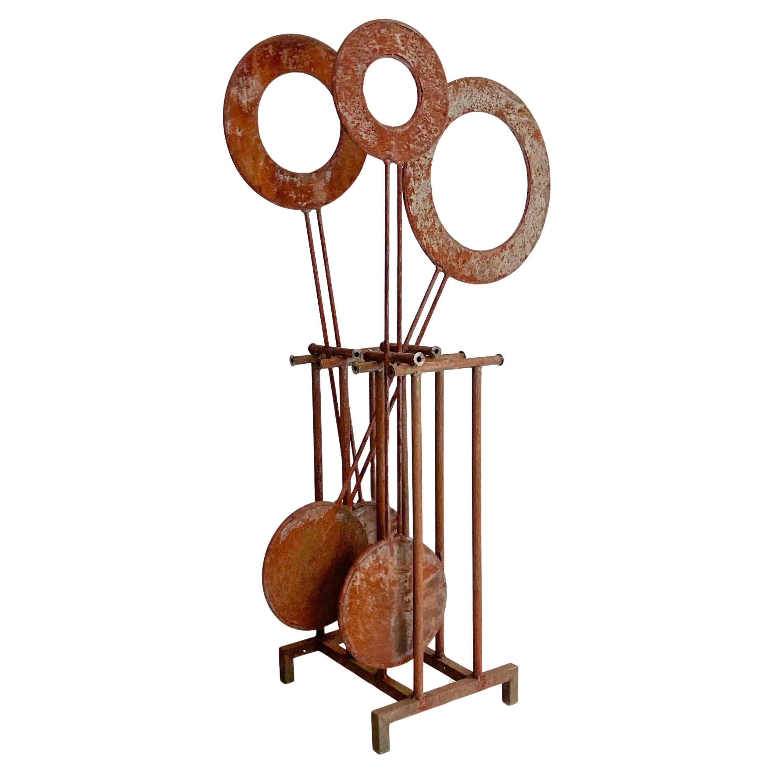 Super Unique Vintage Kinetic Metal Art Sculpture