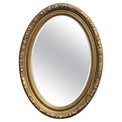 Super Victorian Gilt Oval Mirror
