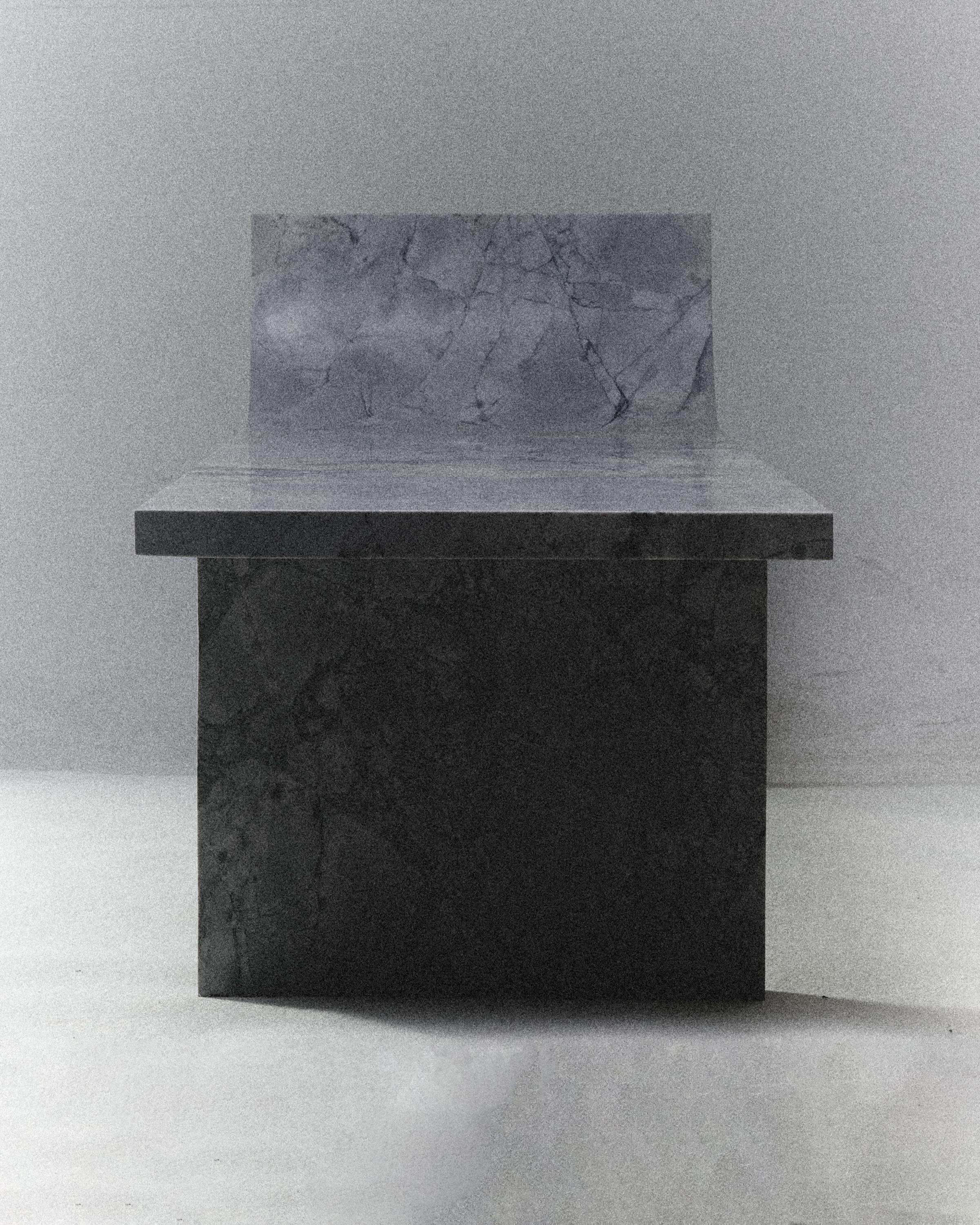 Superweiße Marmorbank π 05 von Atelier Dutré (Brasilianisch) im Angebot