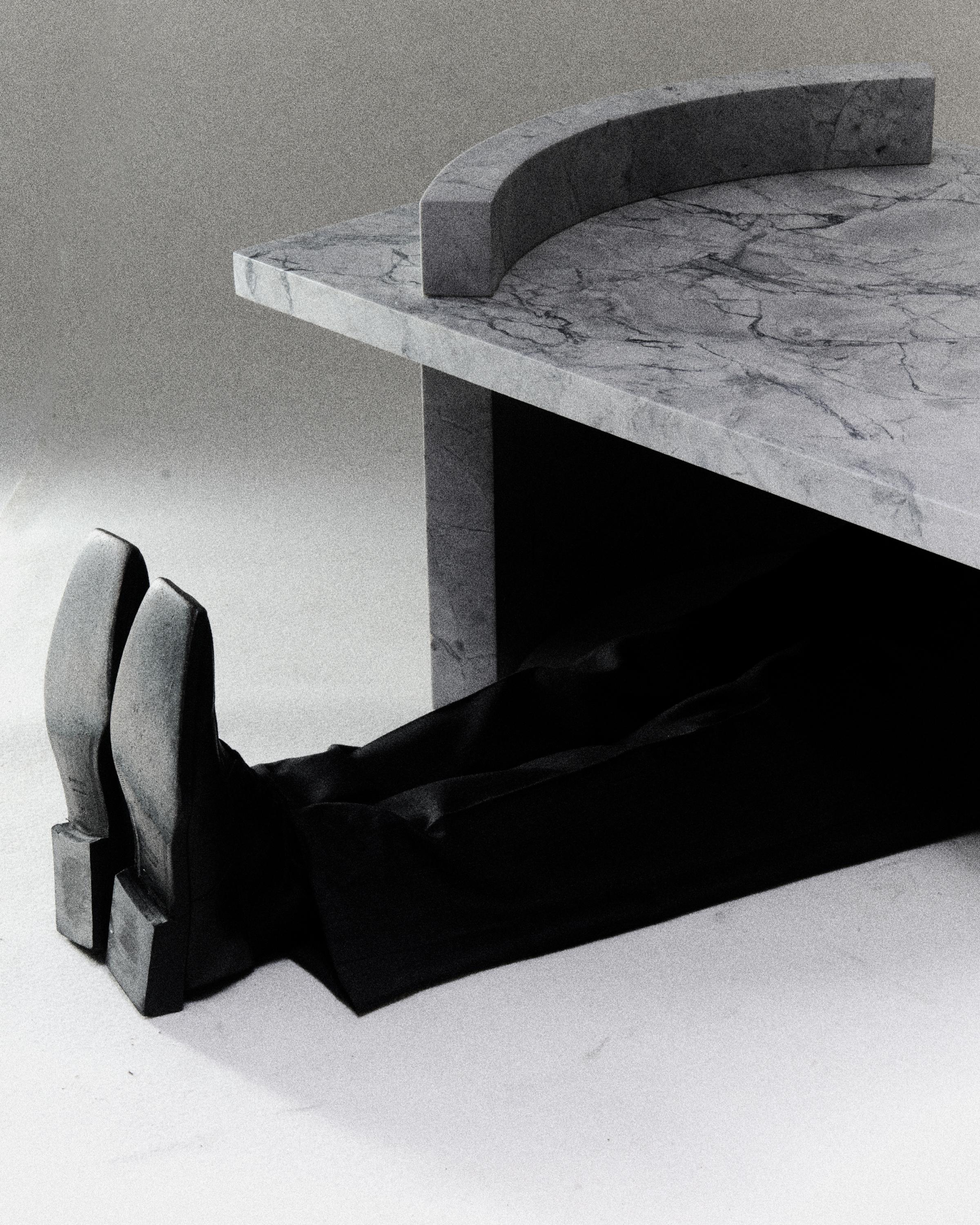 Mesa de centro de mármol superblanco π 01 de Atelier Dutré en Nuevo estado para la venta en Geneve, CH