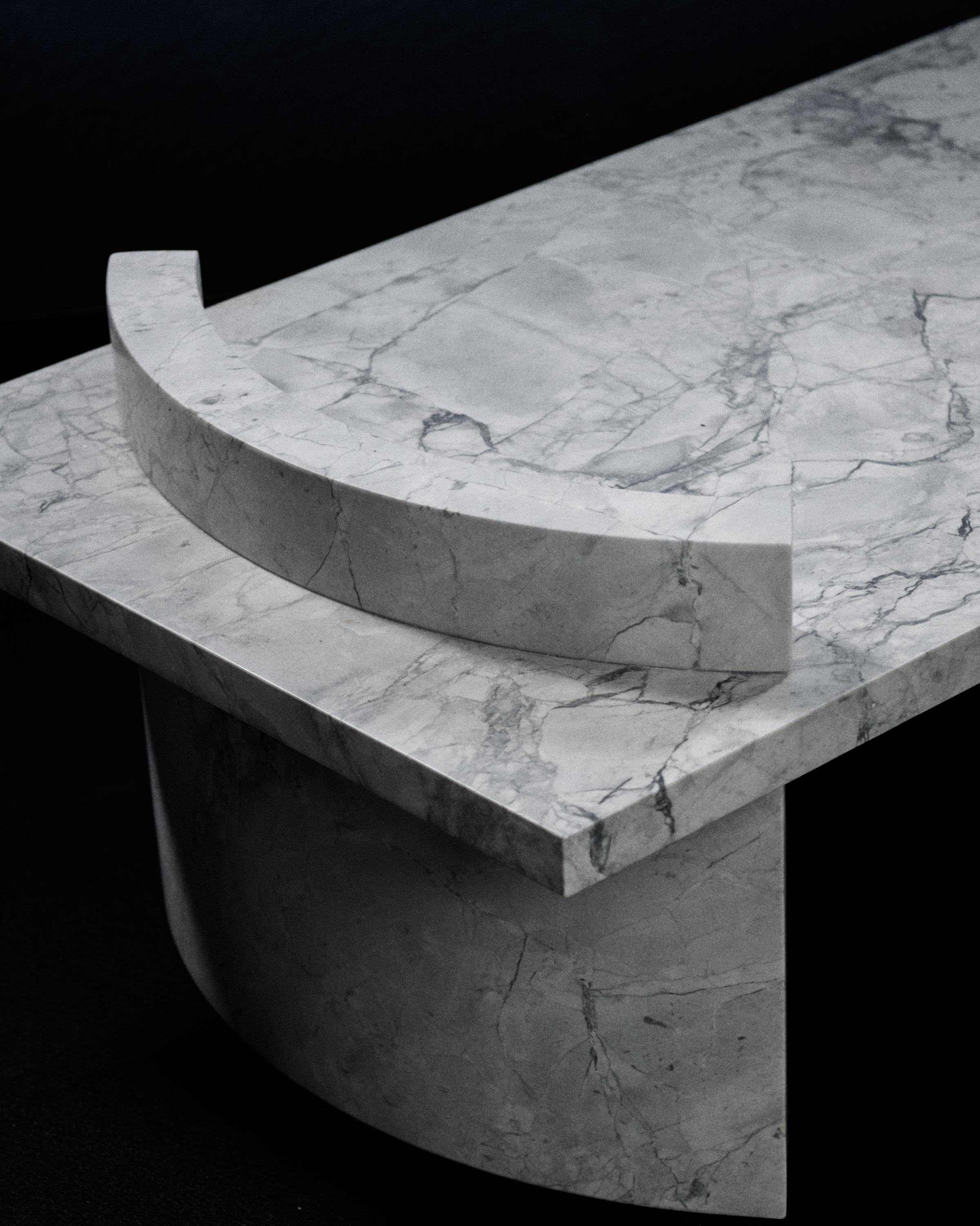 Mesa de centro de mármol superblanco π 01 de Atelier Dutré Mármol en venta