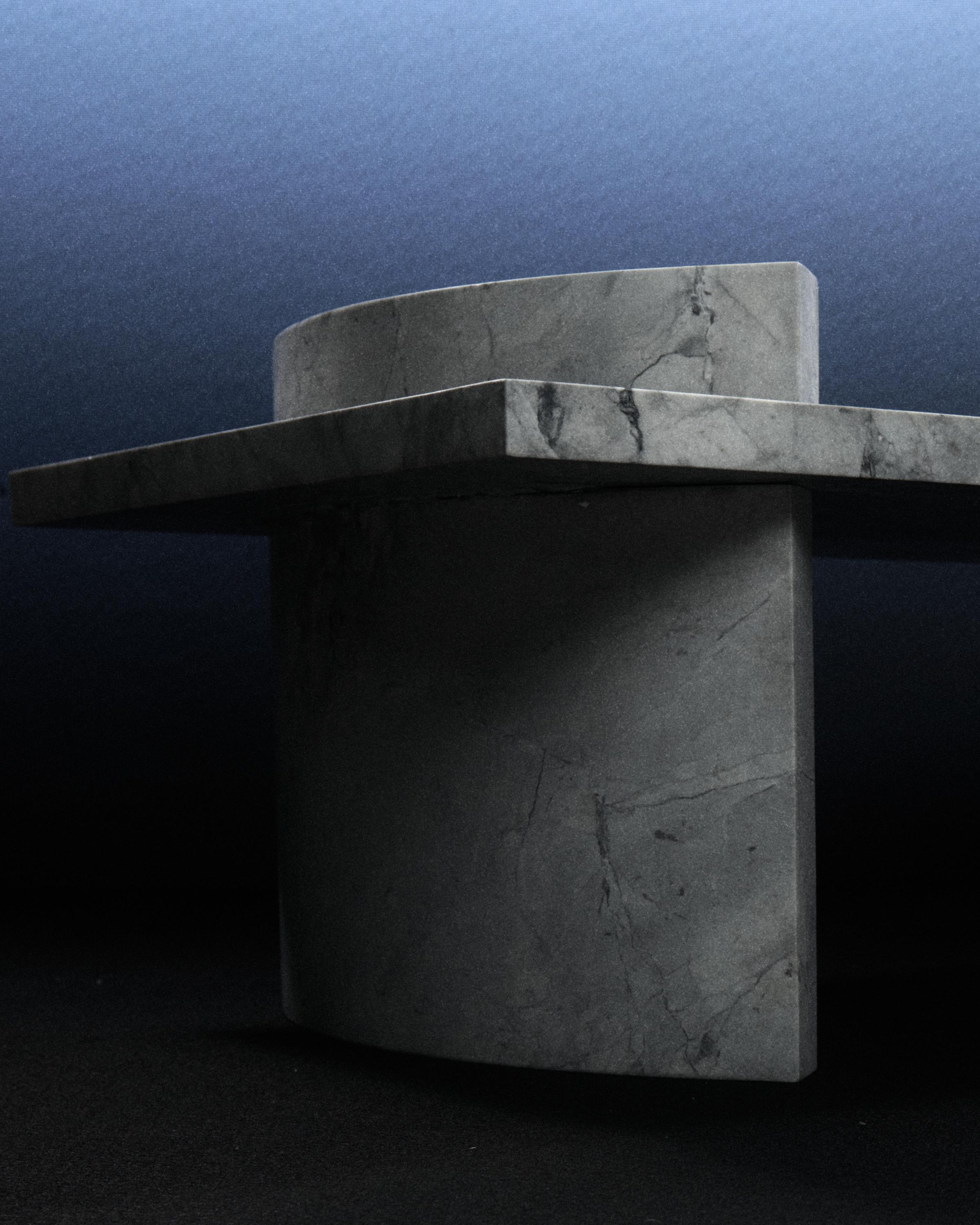 Mesa de centro de mármol superblanco π 01 de Atelier Dutré en venta 1