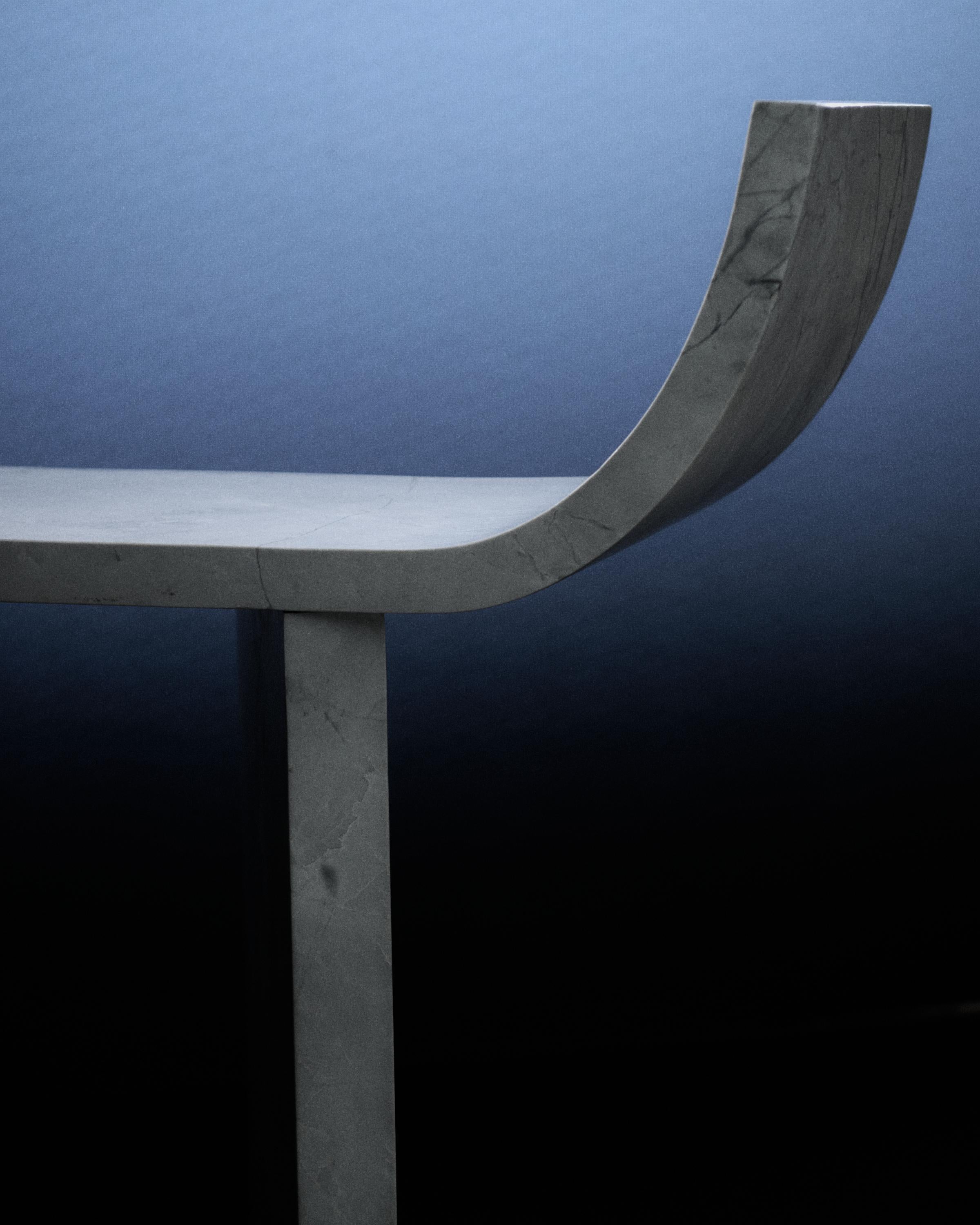 Mesa consola de mármol superblanco π 03 de Atelier Dutré Otro en venta