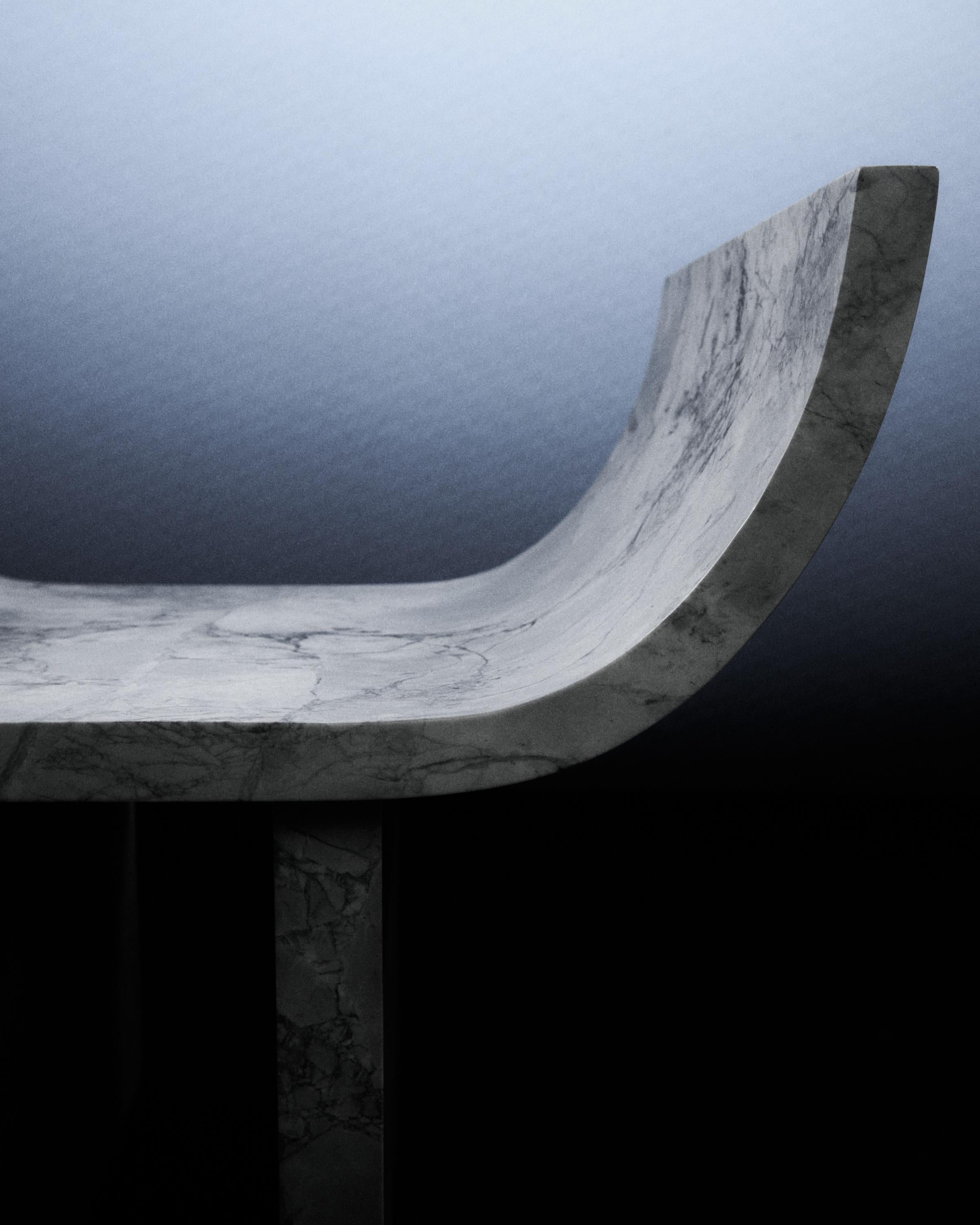 Mesa consola de mármol superblanco π 03 de Atelier Dutré en Nuevo estado para la venta en Geneve, CH
