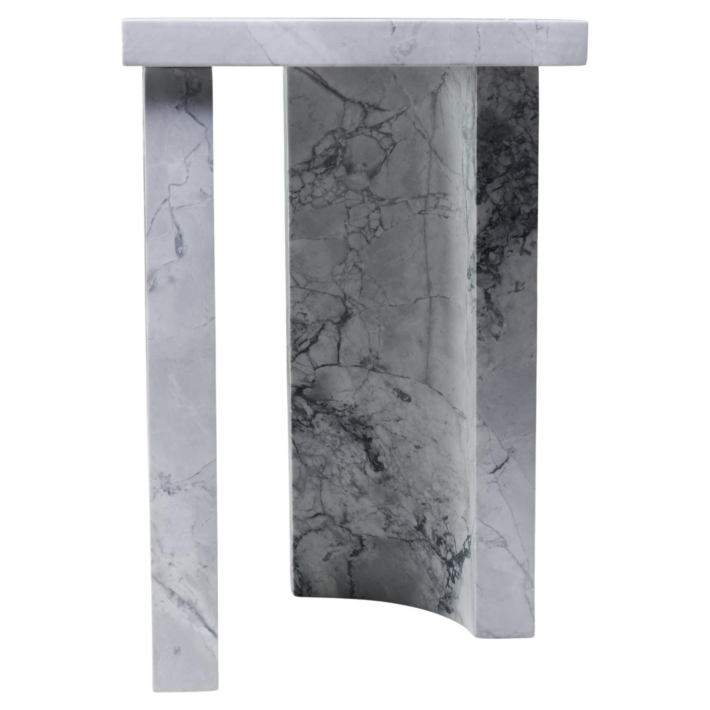 Super White Marble Side Table π 02 by Atelier Dutré