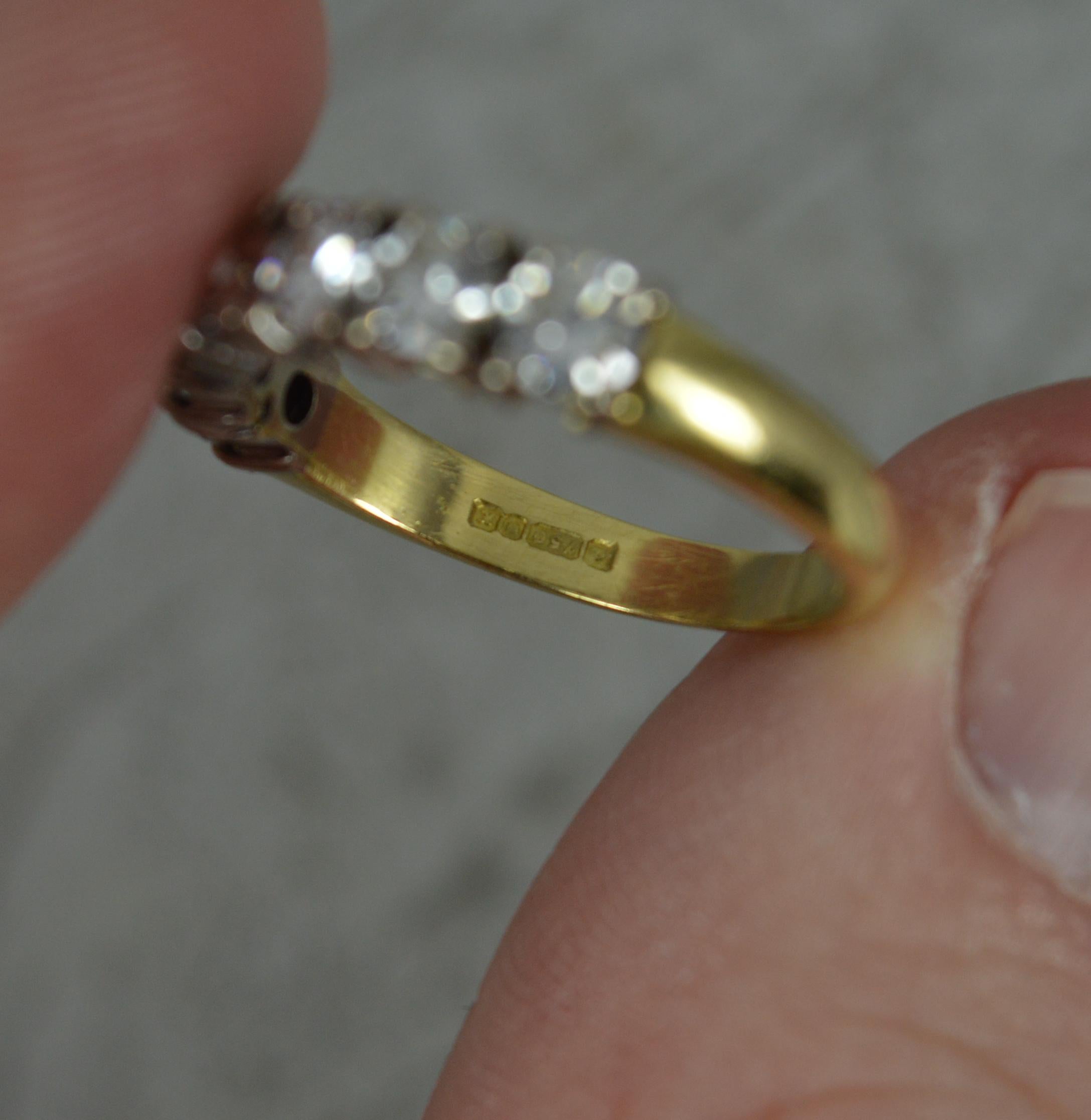 Contemporary Superb 18 Carat Gold and 1.40 Carat Diamond Half Eternity Stack Ring
