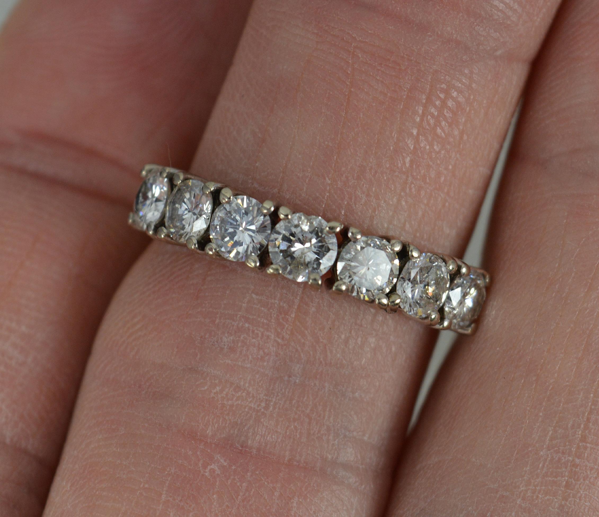 Superb 18 Carat Gold and 1.40 Carat Diamond Half Eternity Stack Ring In Excellent Condition In St Helens, GB