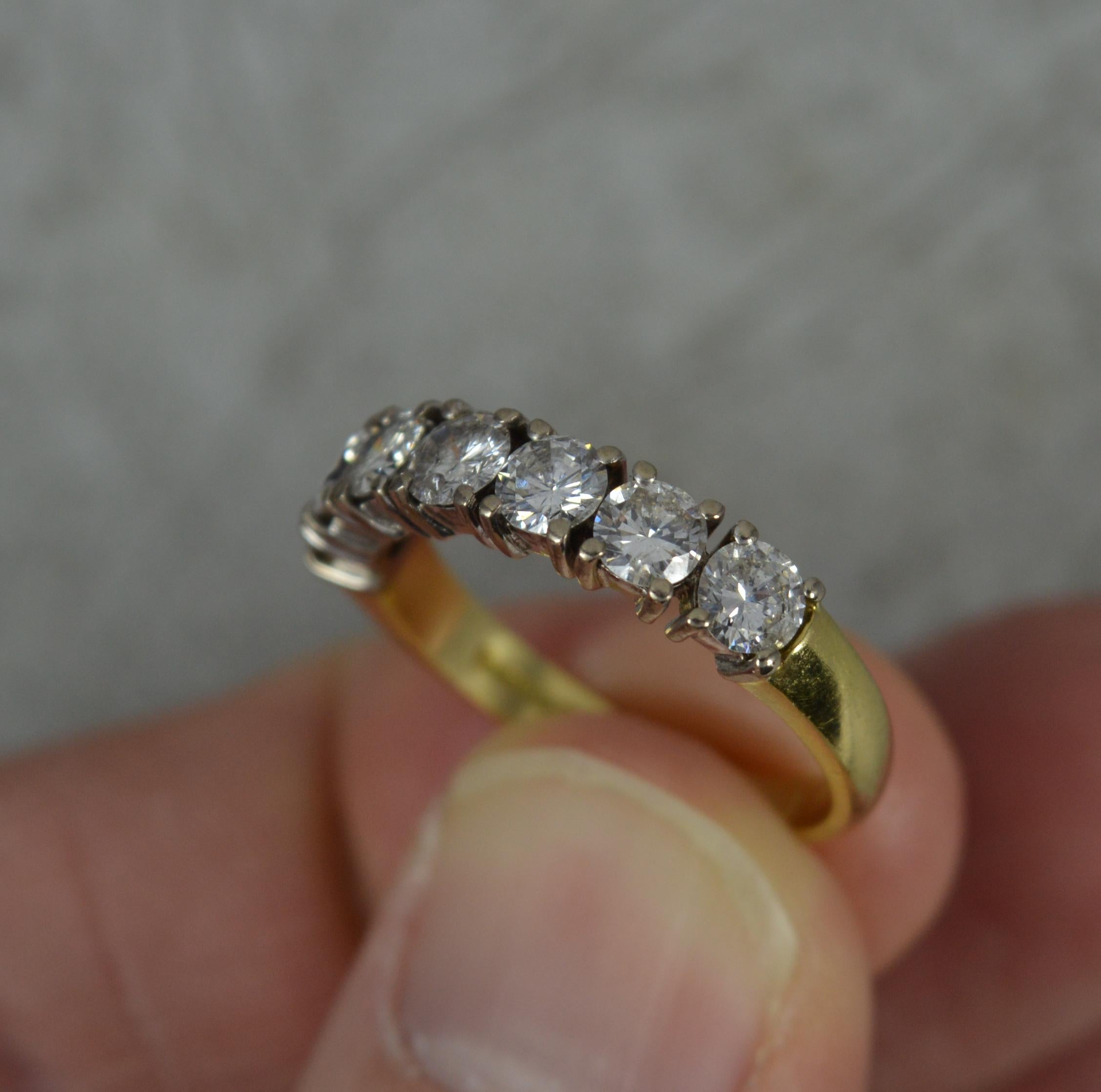 Men's Superb 18 Carat Gold and 1.40 Carat Diamond Half Eternity Stack Ring