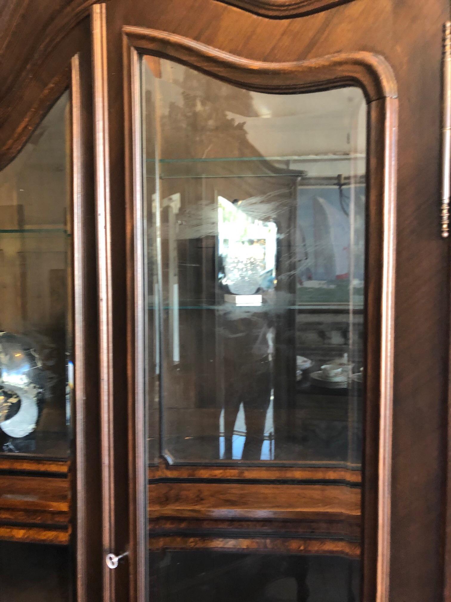 Superb 1900s French Armoire with Mirrored Doors In Excellent Condition In West Palm Beach, FL