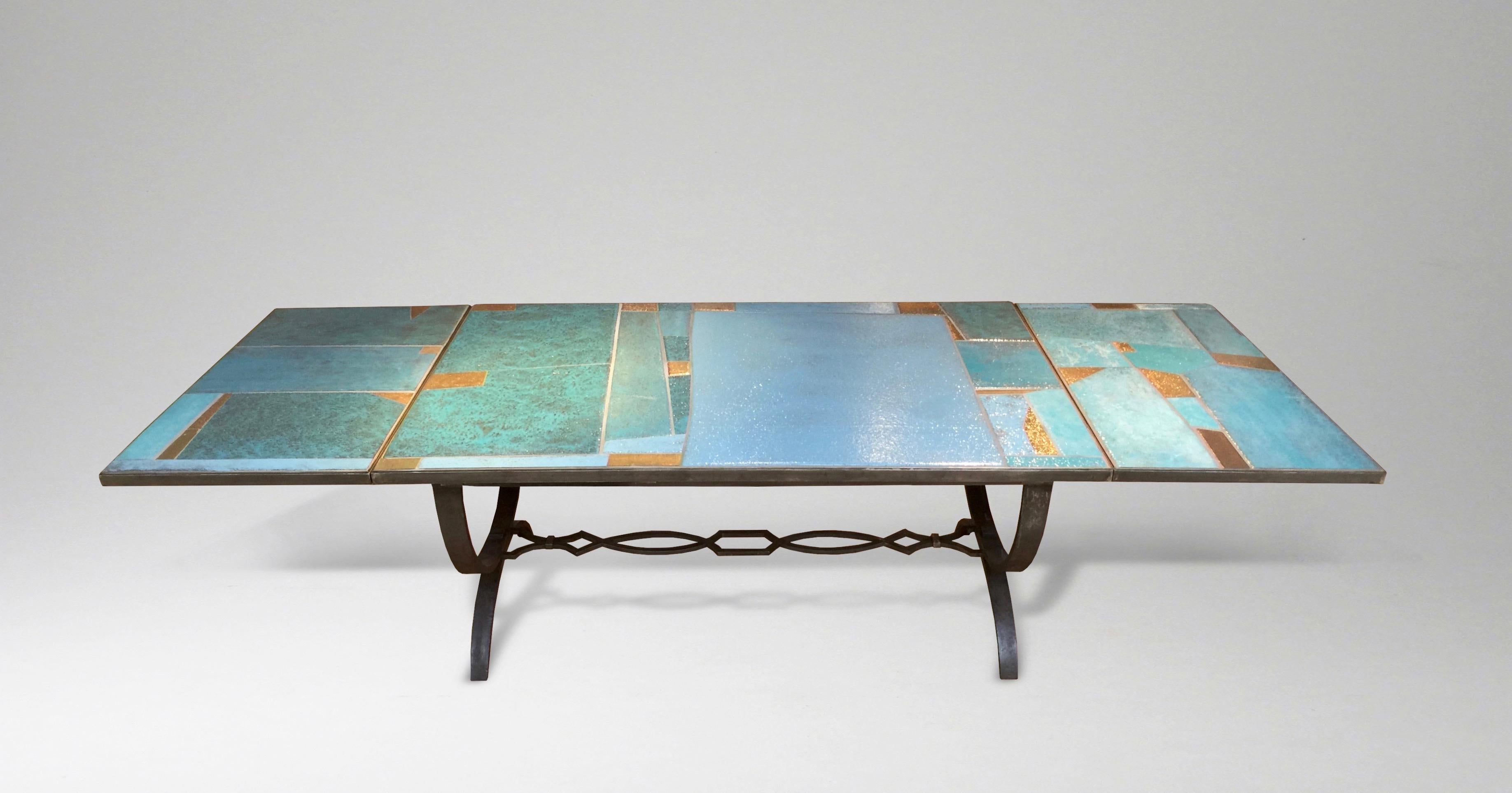 Mid-20th Century Superb 1950s French Enamel Dining Table