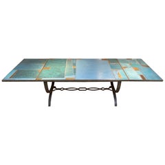 Superb 1950s French Enamel Dining Table