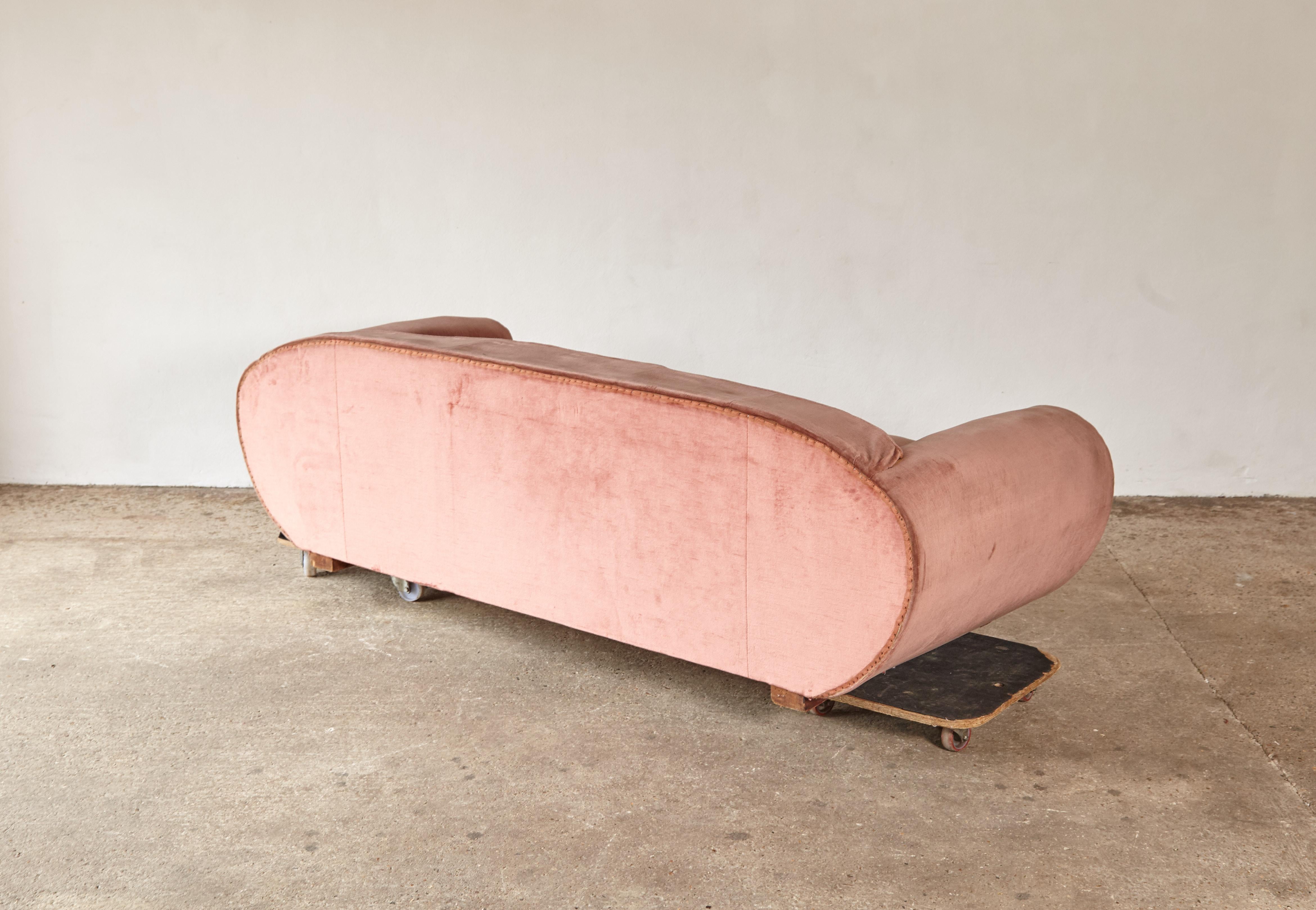 Superb 1950s Pink Sofa Attributed to Maison Gouffé, France, 1950s (UK) 4