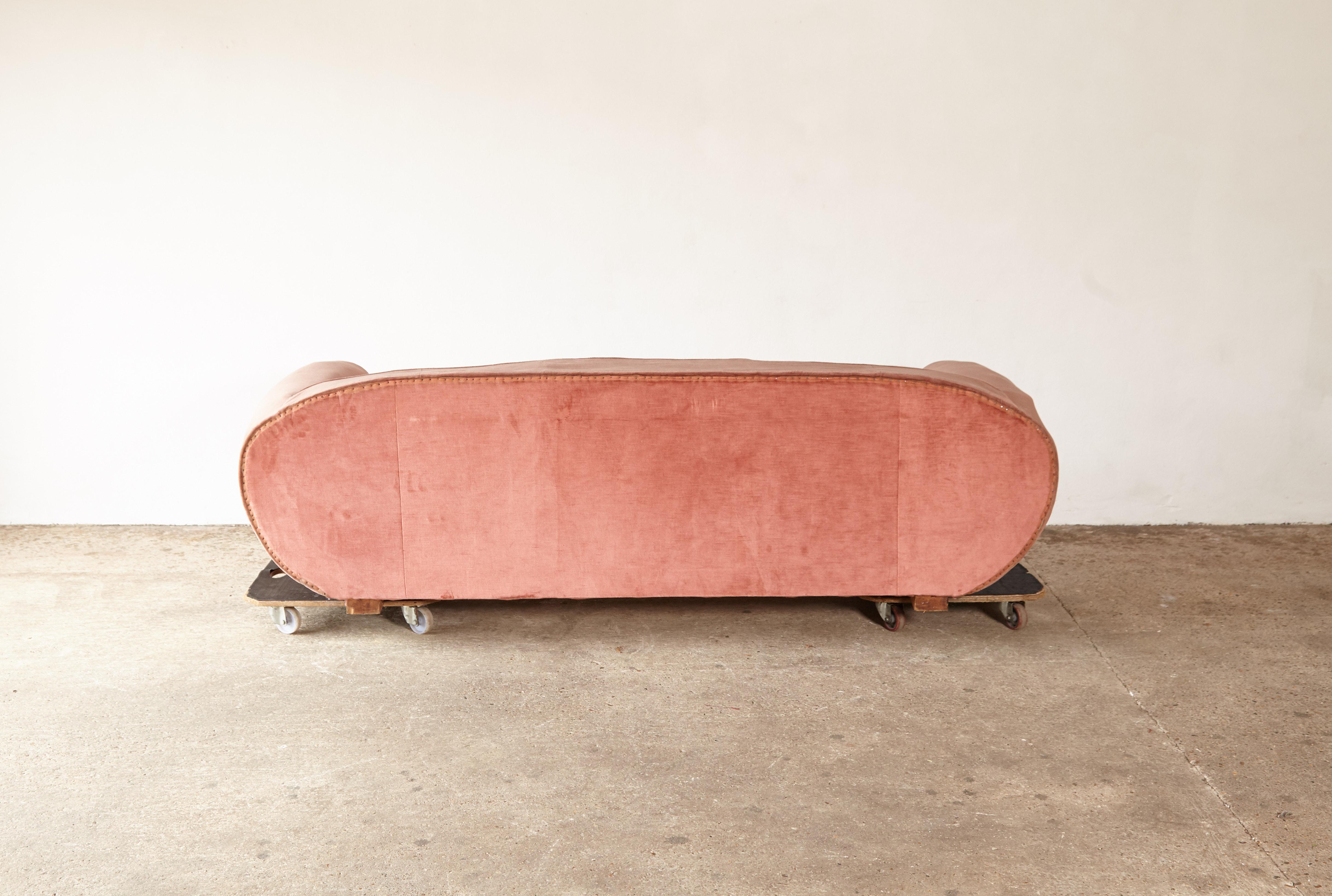 Superb 1950s Pink Sofa Attributed to Maison Gouffé, France, 1950s (UK) 5
