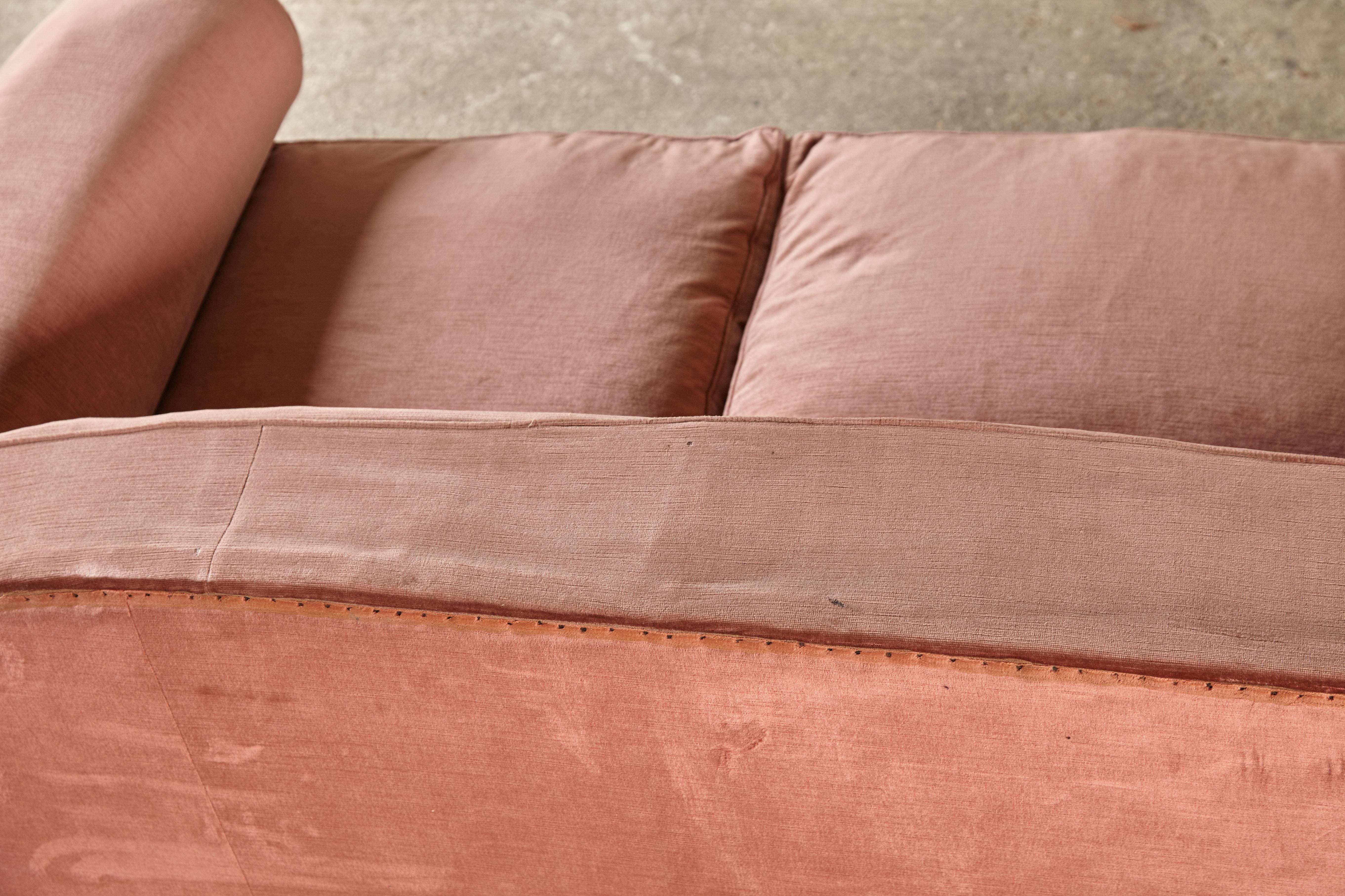 Superb 1950s Pink Sofa Attributed to Maison Gouffé, France, 1950s (UK) 9