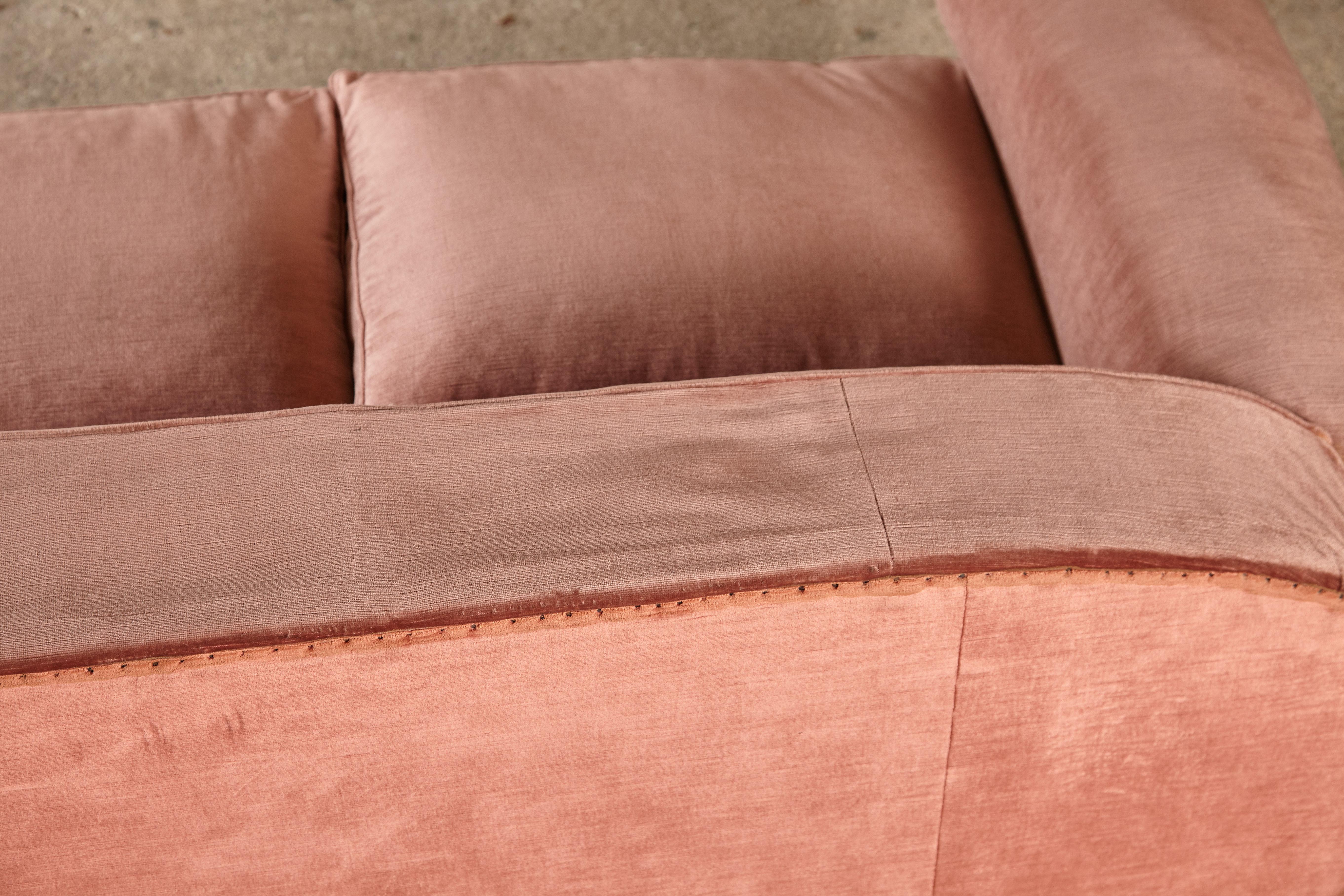 Superb 1950s Pink Sofa Attributed to Maison Gouffé, France, 1950s (UK) 11