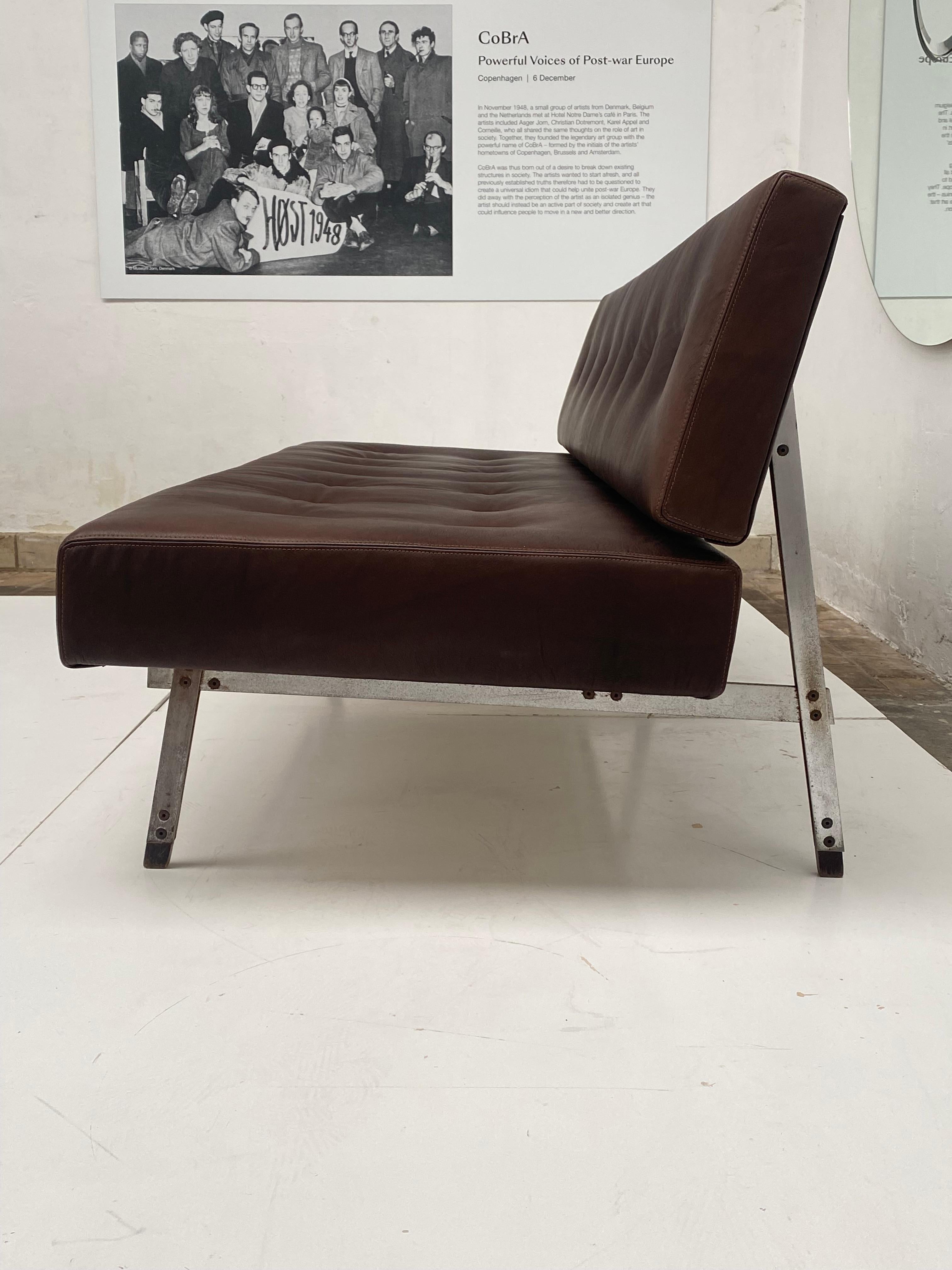 Hand-Crafted Superb 1958, 3 Seat, Gianfranco Frattini, '872' Leather Sofa, Cassina, Italy For Sale