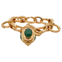 Superb 1960 Stylish Italian Charm Bracelet 18 Karat Gold