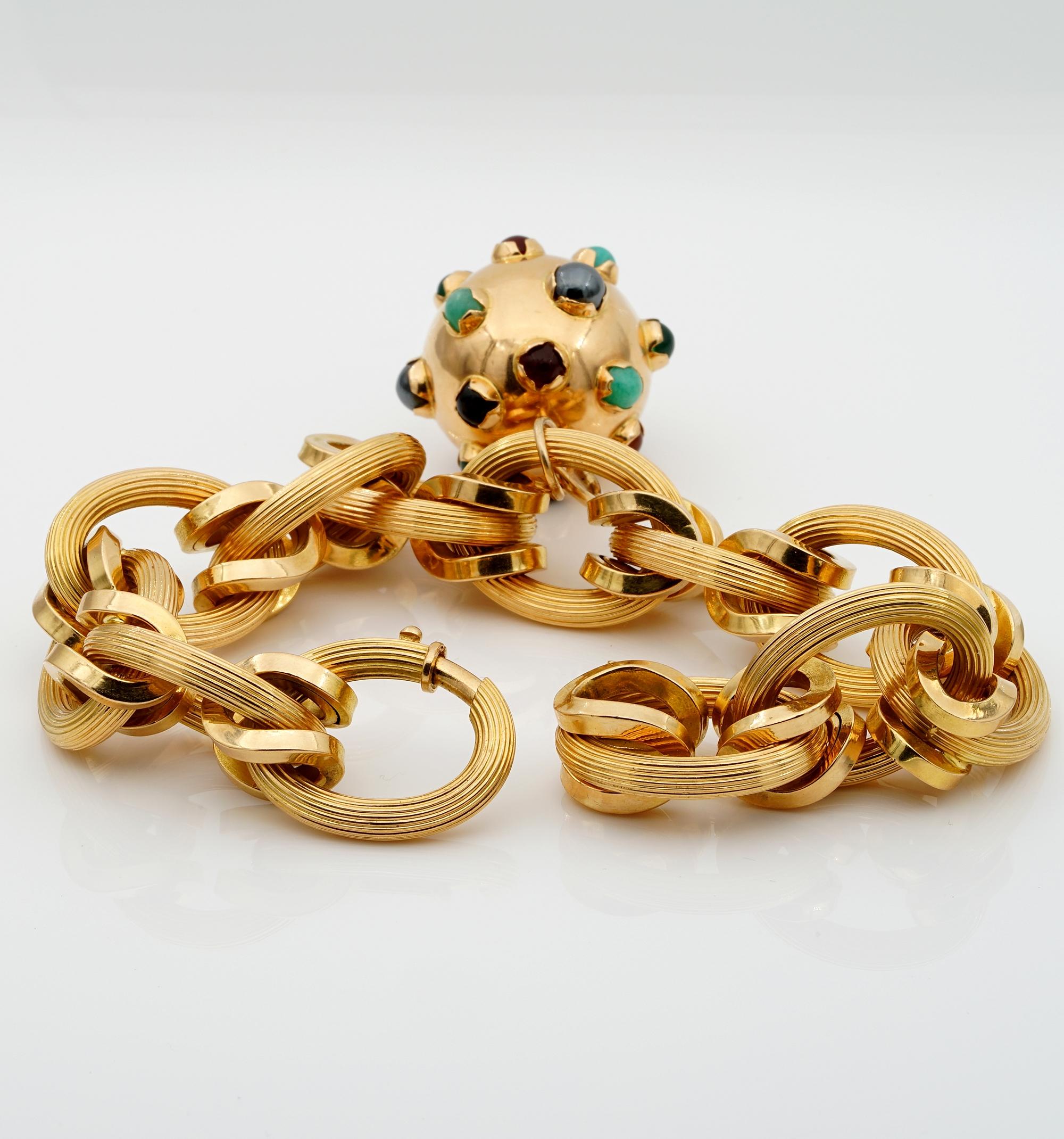 gold italian charm bracelet