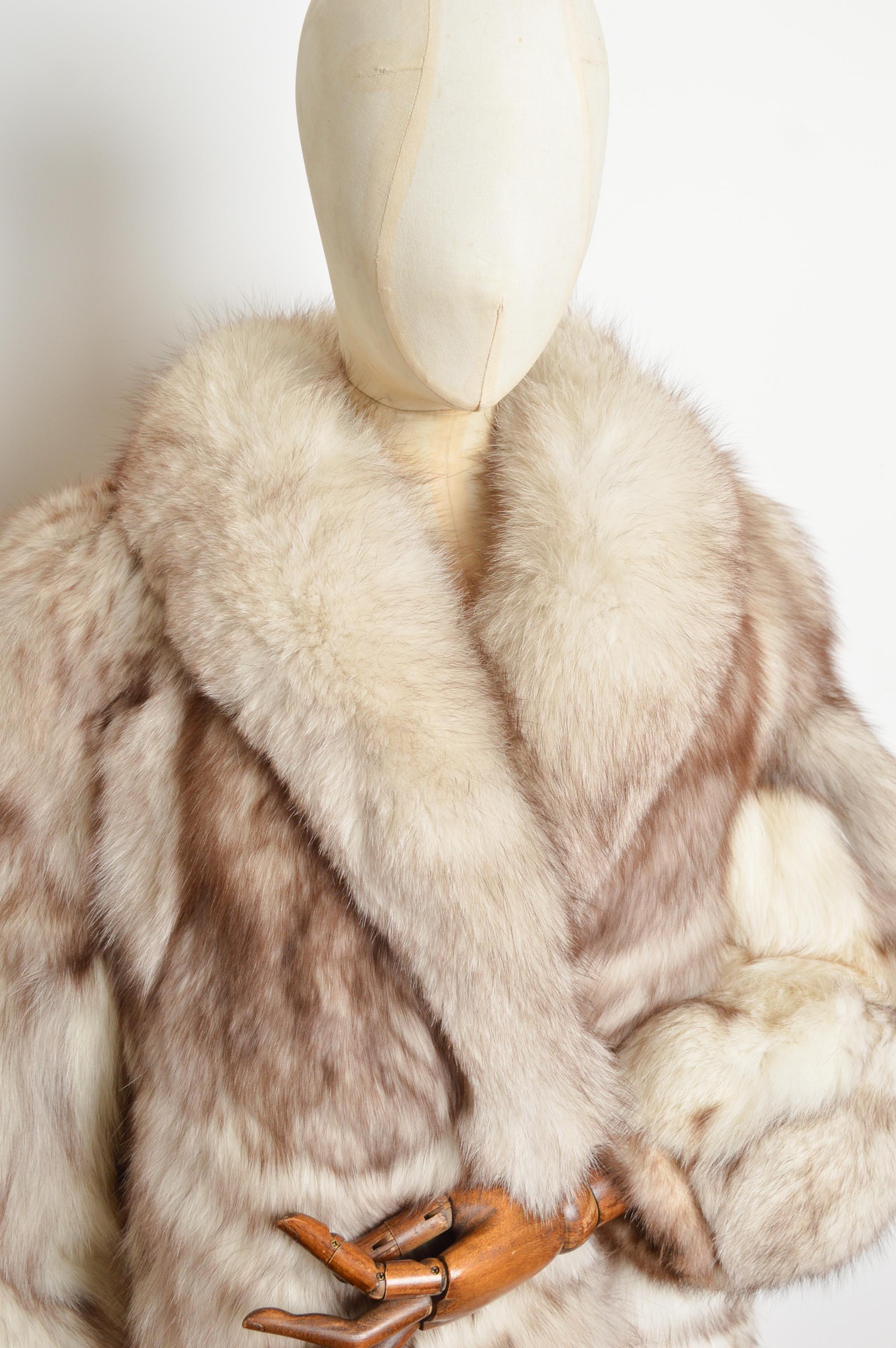 Superbo cappotto vintage anni '80 in pelliccia di volpe artica bianca a tutta lunghezza in vendita 5
