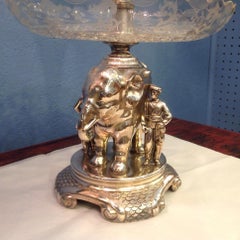 Superb 19th Century Anglo-Indian Style Elephant Motif Centerpiece / Epergne