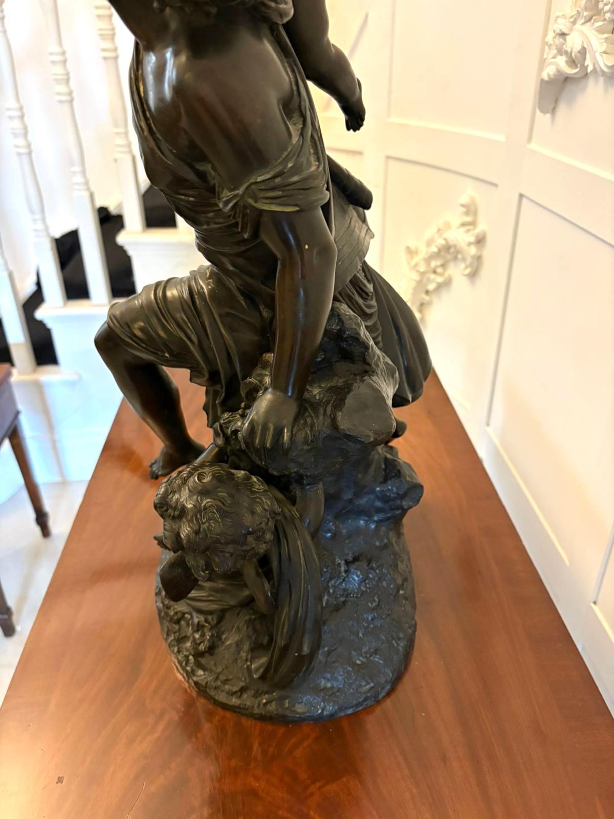 Superb 19th Century Bronze Sculpture by Renowned French Sculptor Auguste Moreau In Good Condition For Sale In Suffolk, GB