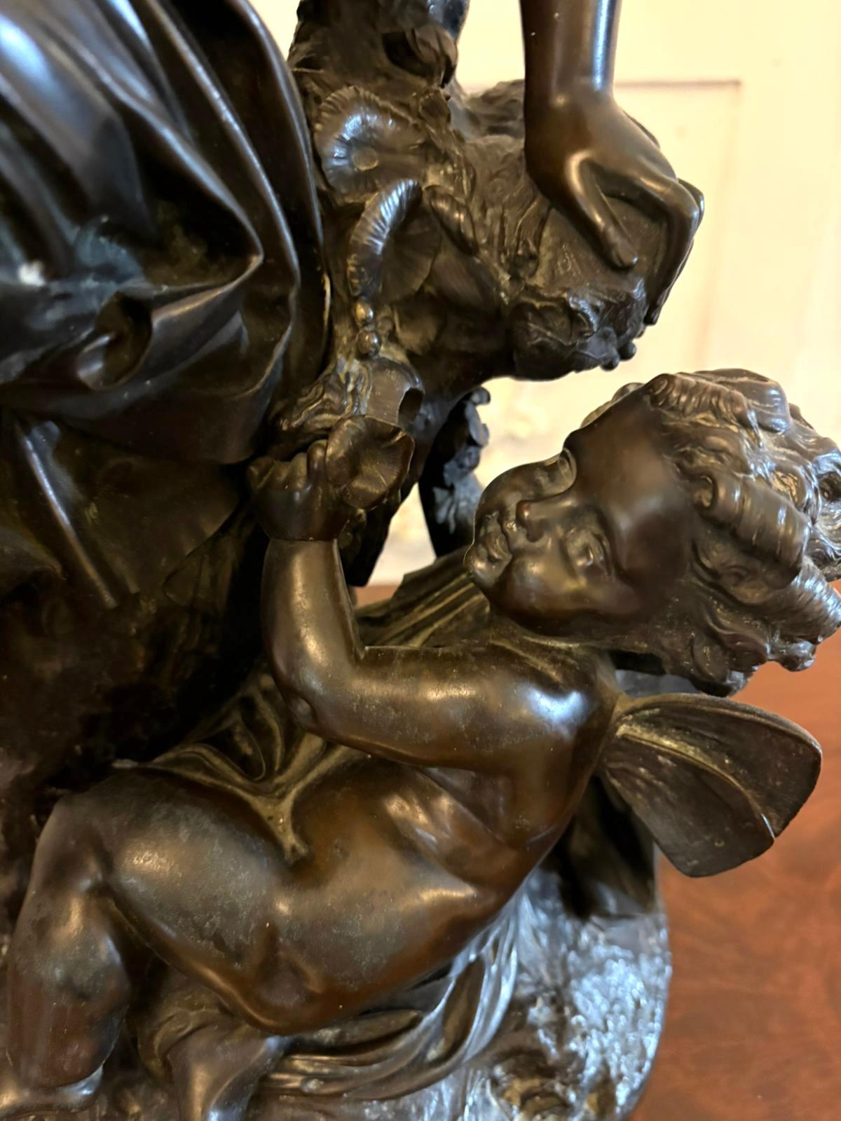 Superb 19th Century Bronze Sculpture by Renowned French Sculptor Auguste Moreau For Sale 1