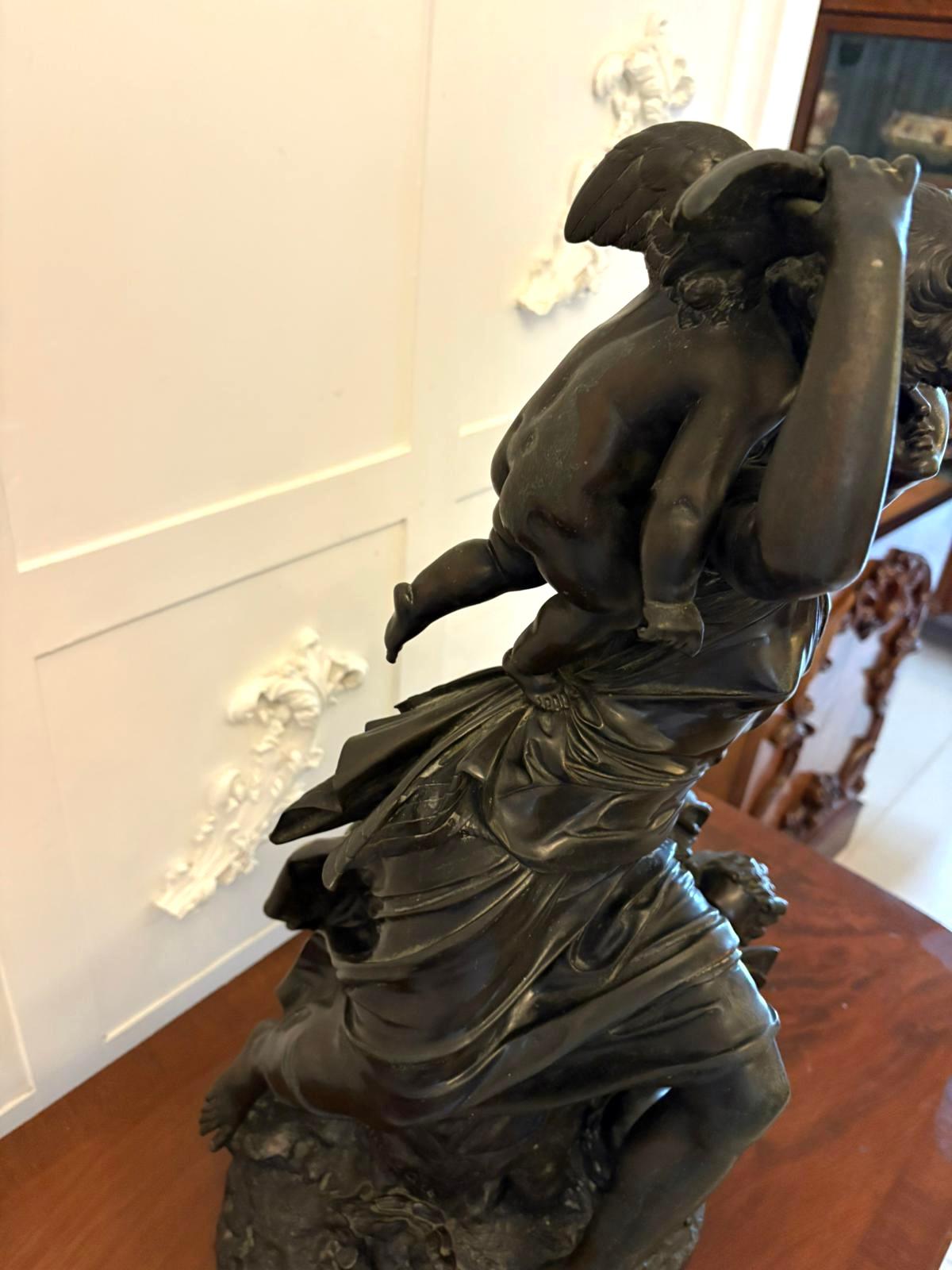 Superb 19th Century Bronze Sculpture by Renowned French Sculptor Auguste Moreau For Sale 5