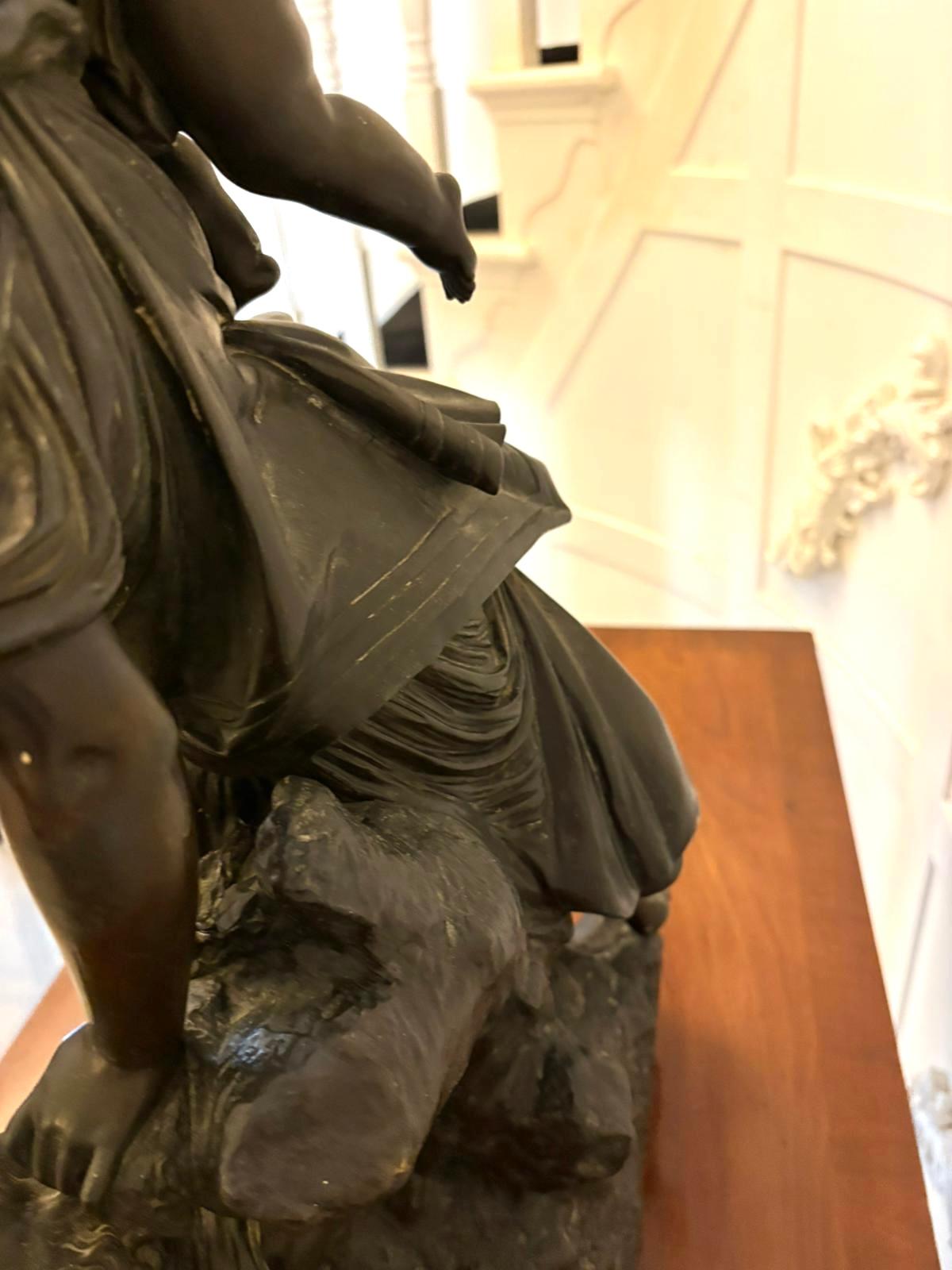 Superb 19th Century Bronze Sculpture by Renowned French Sculptor Auguste Moreau For Sale 7
