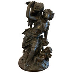 Superb 19th Century Bronze Sculpture by Renowned French Sculptor Auguste Moreau