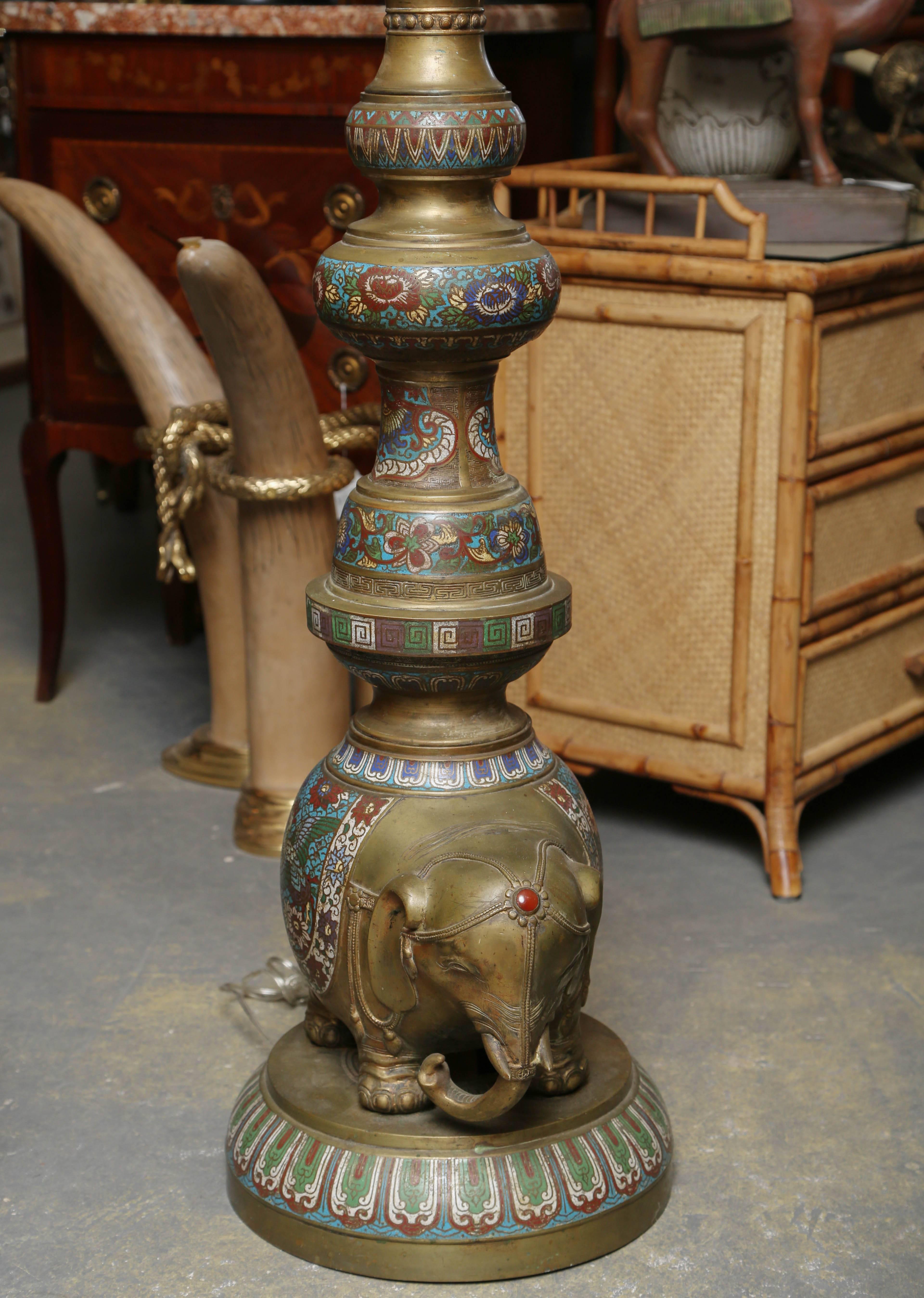Superb 19th Century Cloisonne Floor Lamp 1