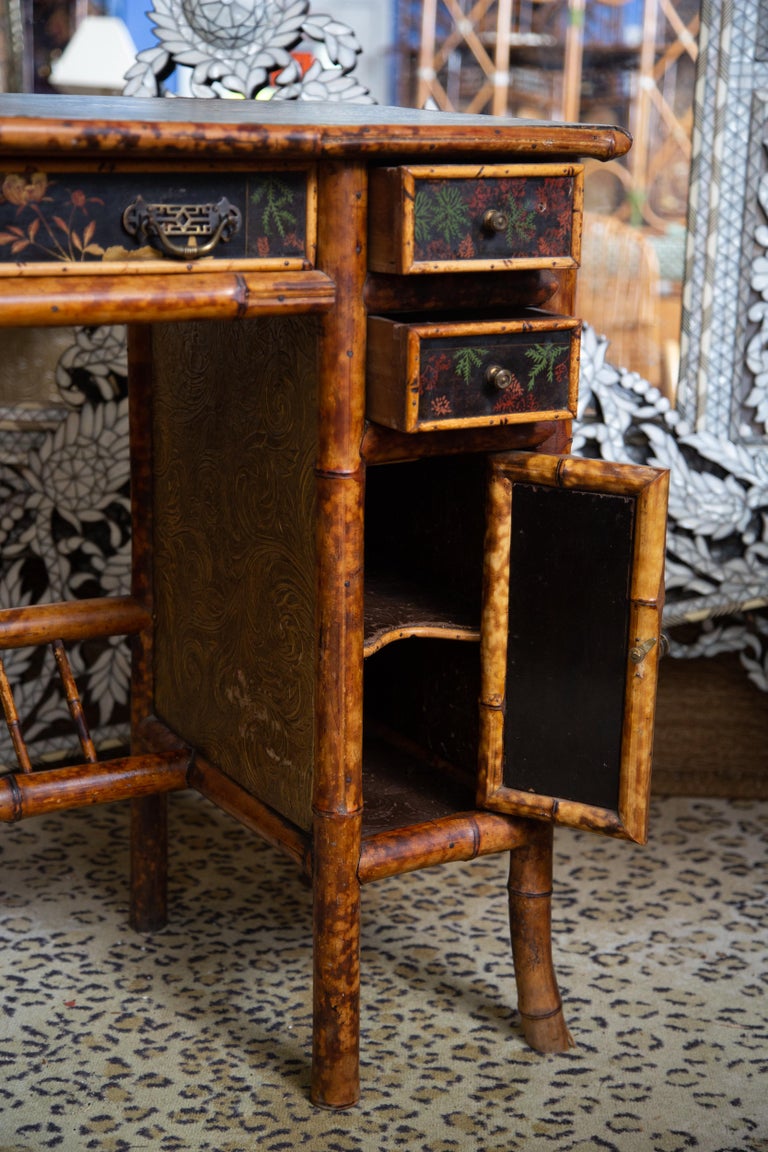 Superb 19th Century English Bamboo Lacquer Bamboo Desk at 1stDibs