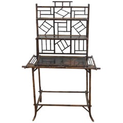 Superb 19th Century English Bamboo Ladies Desk