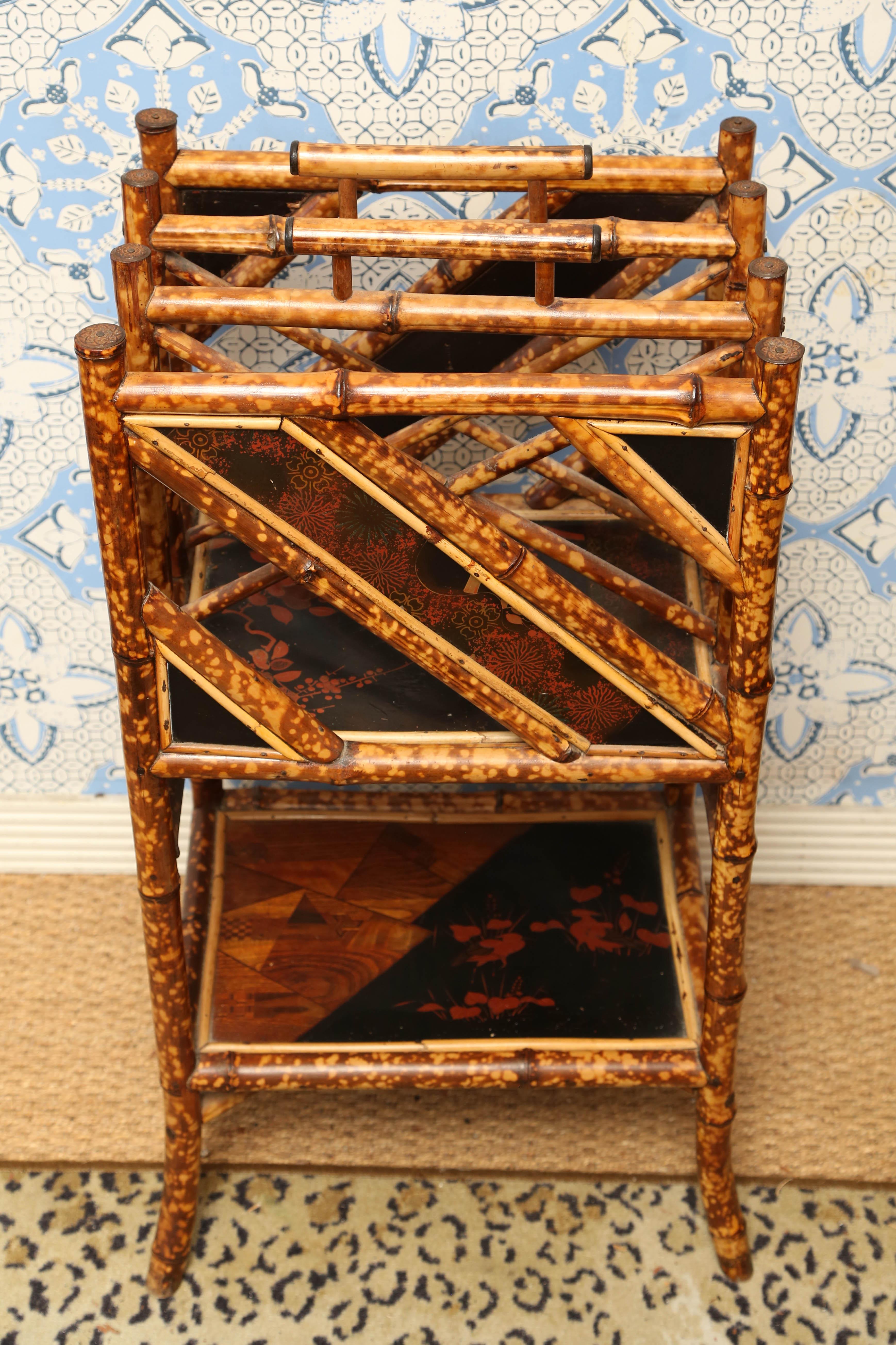Superb 19th Century English Bamboo Magazine Rack In Excellent Condition In West Palm Beach, FL