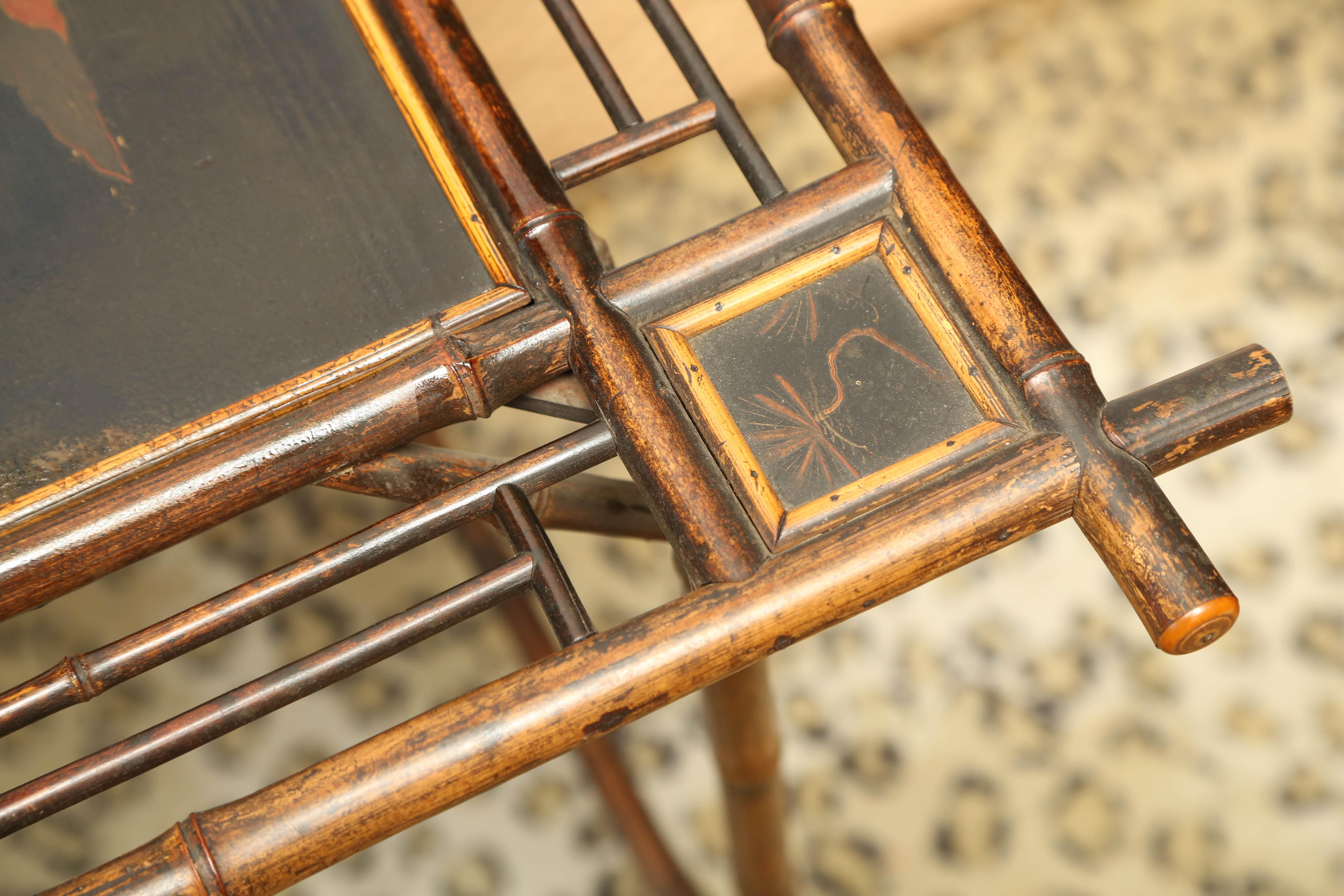 Superb 19th Century English Bamboo Server or Desk or Etagere  In Excellent Condition In West Palm Beach, FL