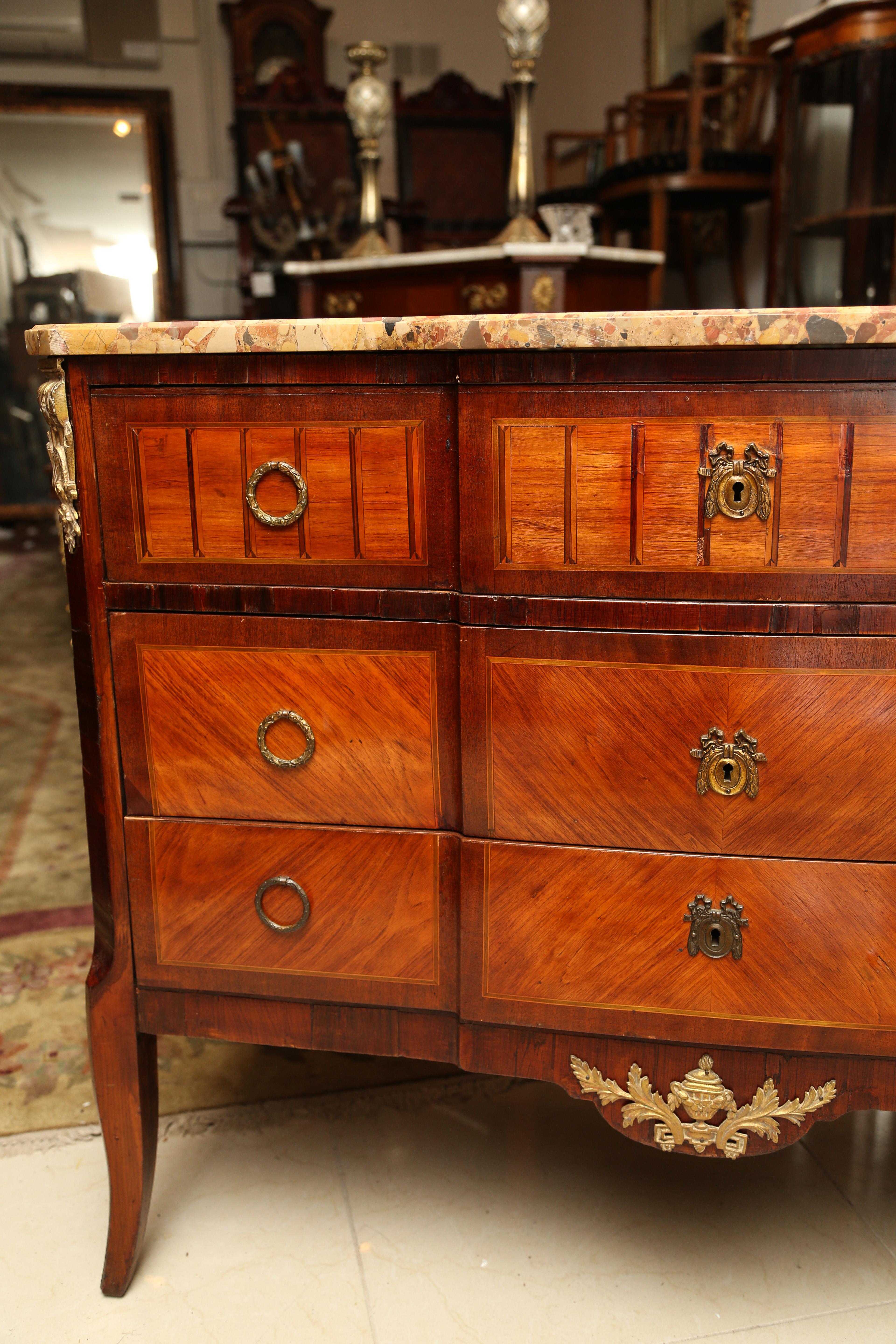 Superb 19th Century French Commode with Marble Top In Excellent Condition In West Palm Beach, FL