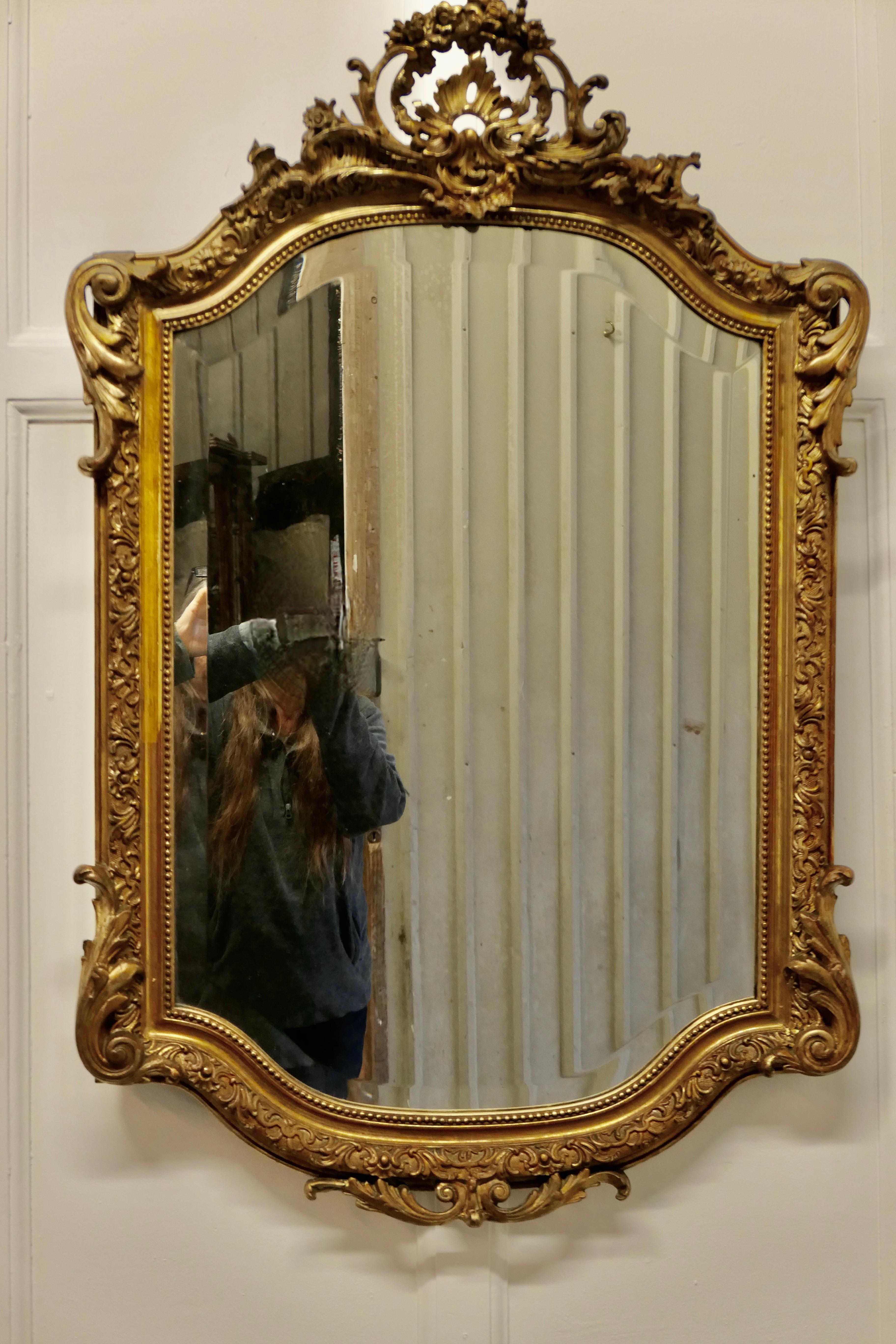 Napoleon III Superb 19th Century French Gilt Pier Mirror For Sale