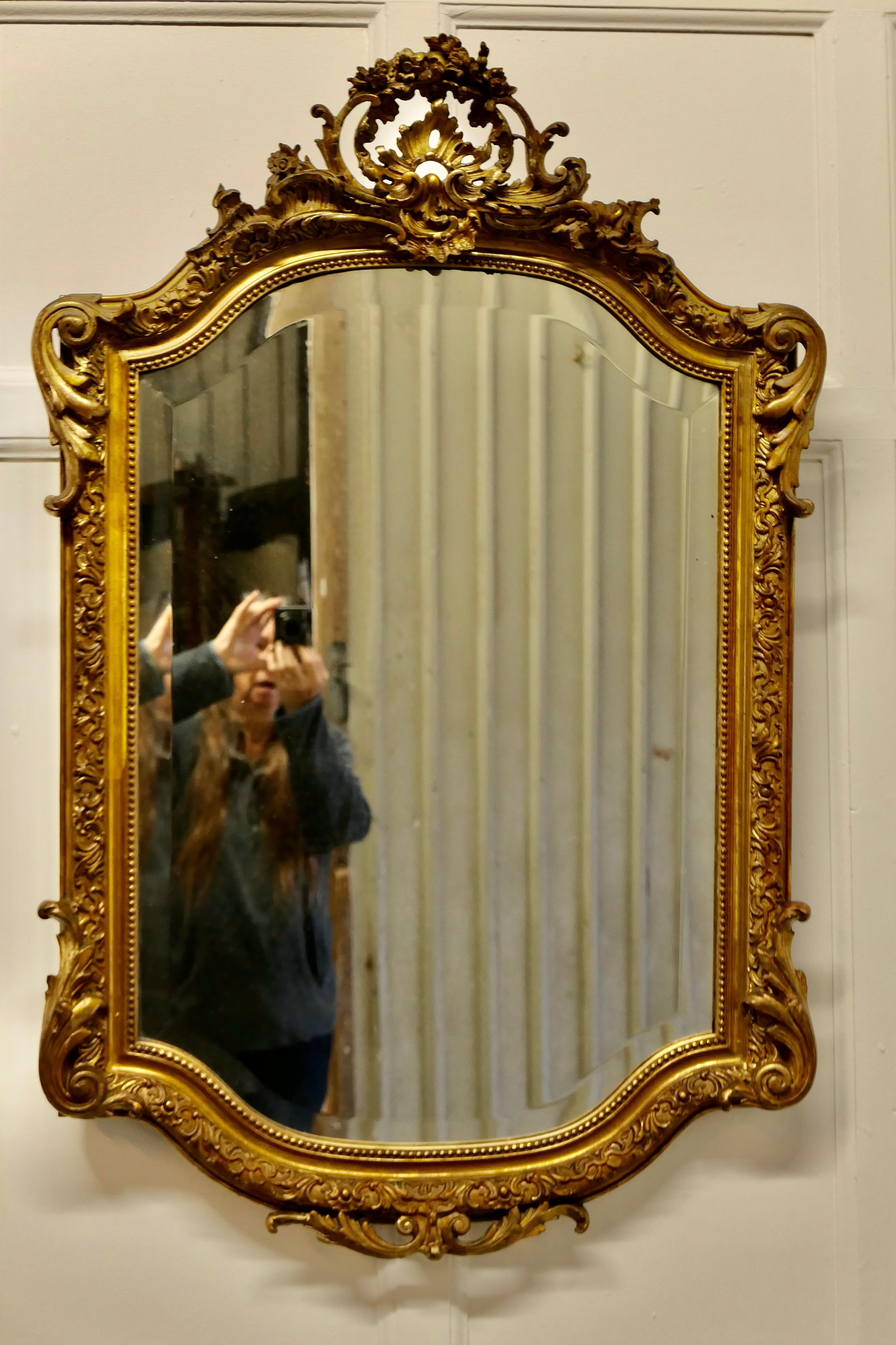 Superb 19th Century French Gilt Pier Mirror In Good Condition For Sale In Chillerton, Isle of Wight