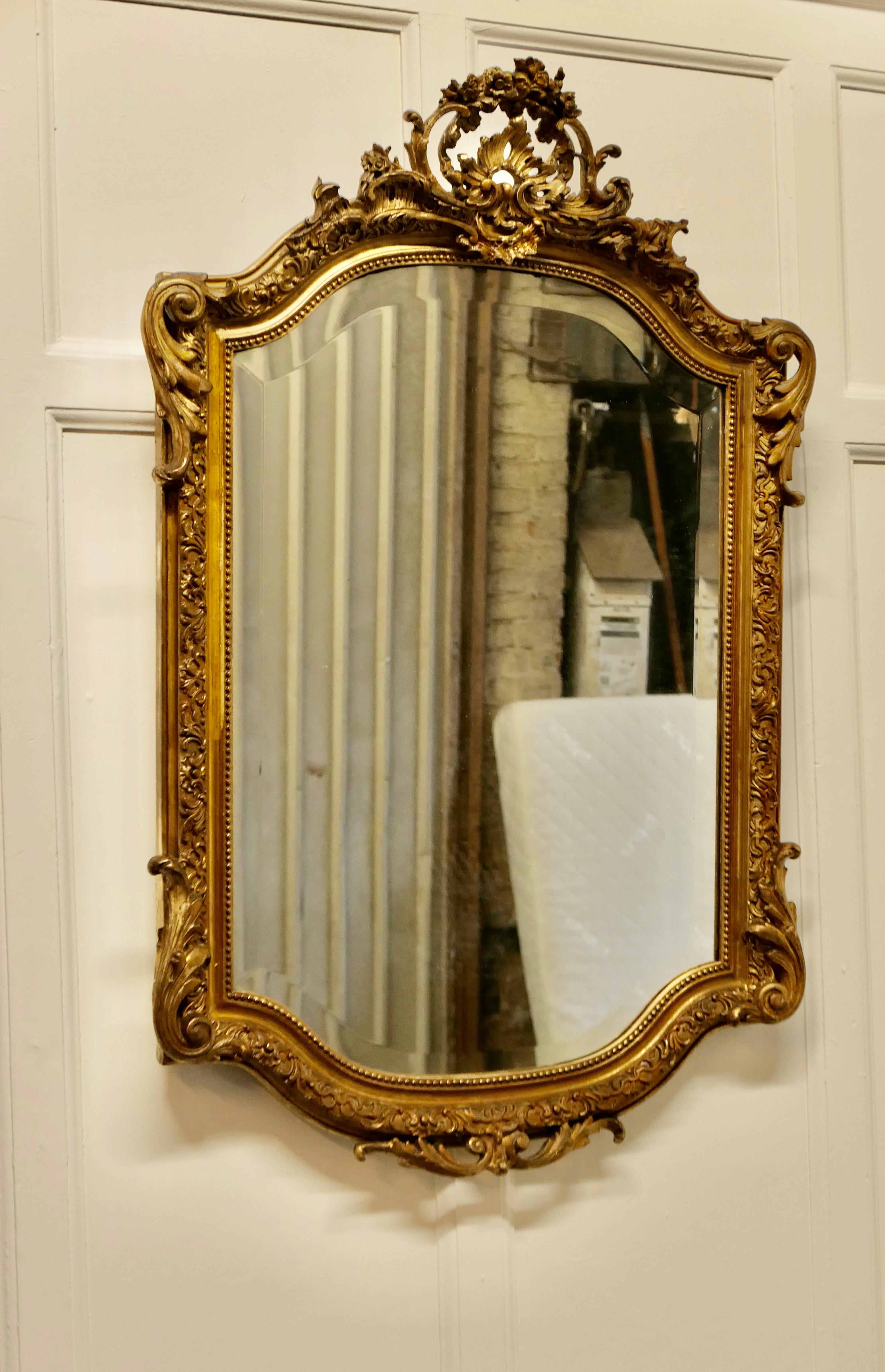Superb 19th Century French Gilt Pier Mirror For Sale 1