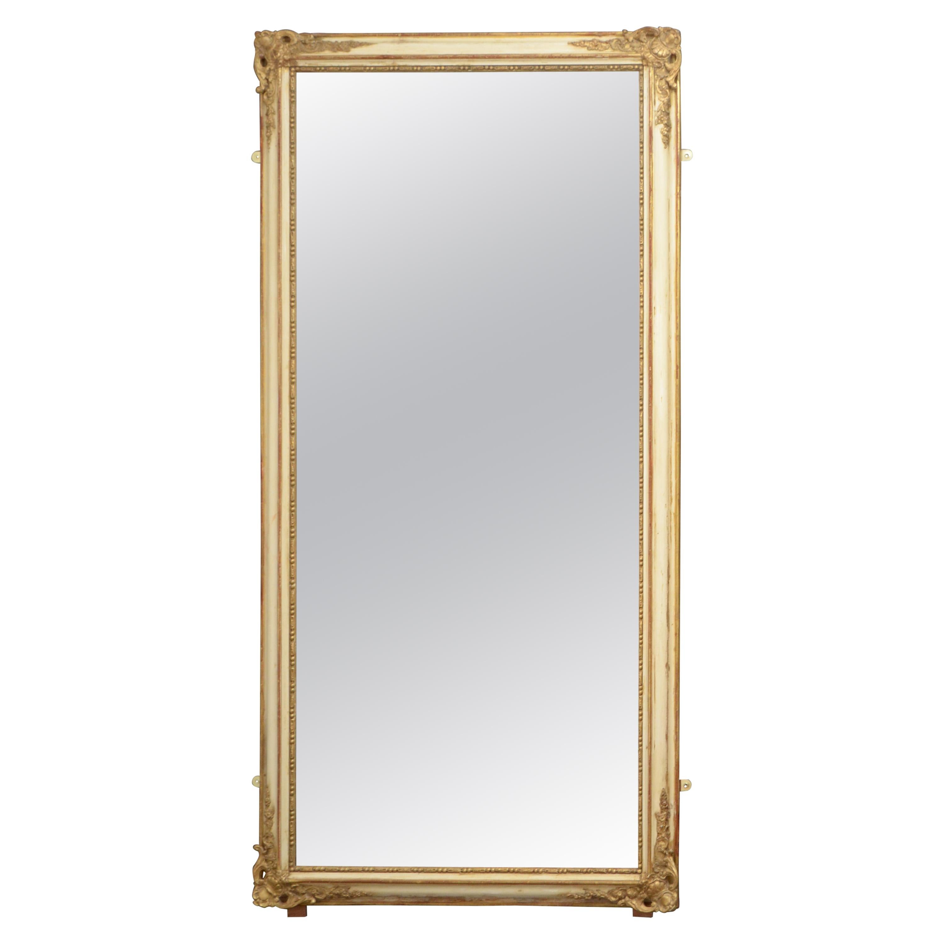 Superb 19th Century French Leaner Mirror at 1stDibs