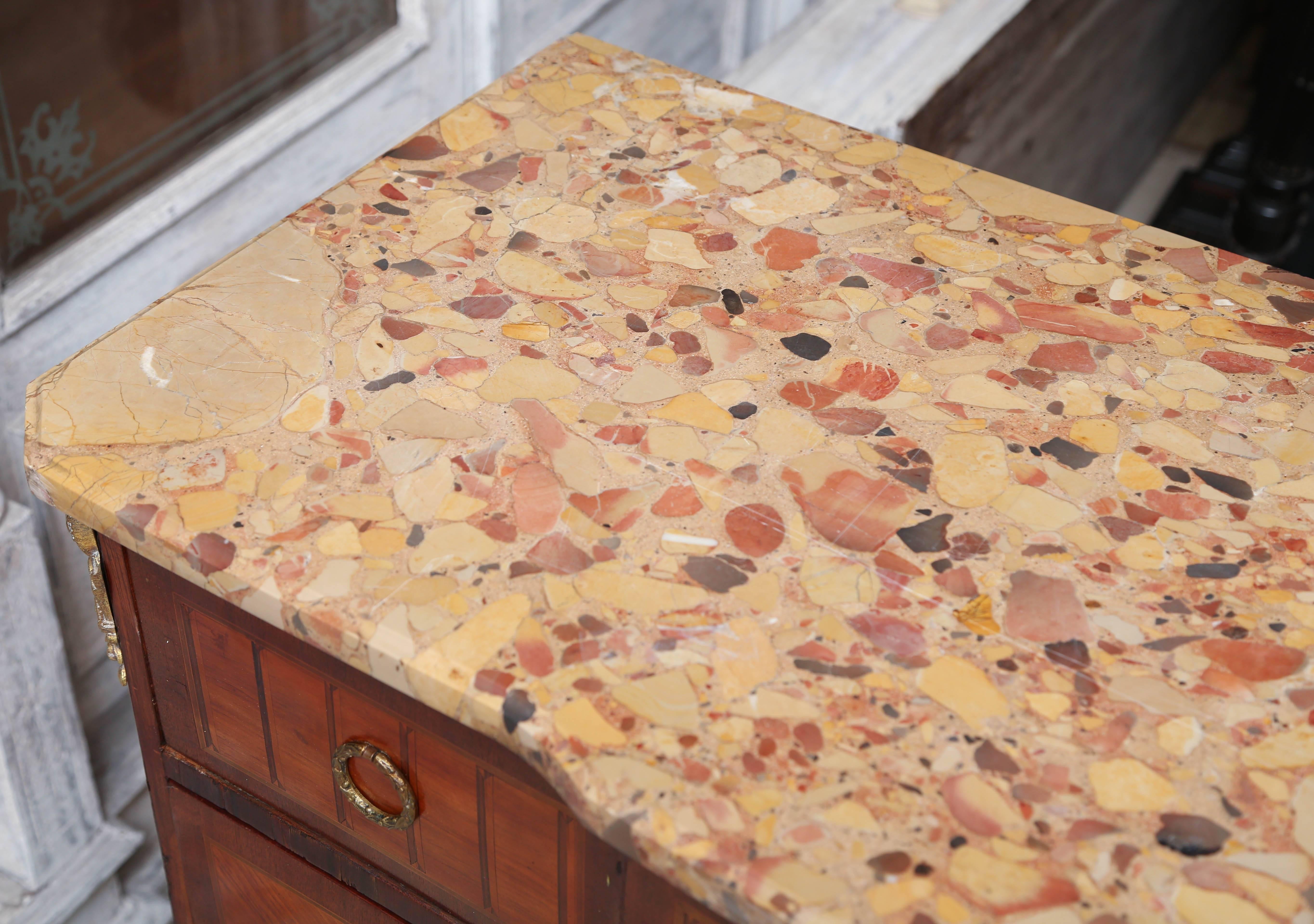 Superb 19th Century French Marble-Top Commode or Chest of Drawers In Excellent Condition In West Palm Beach, FL