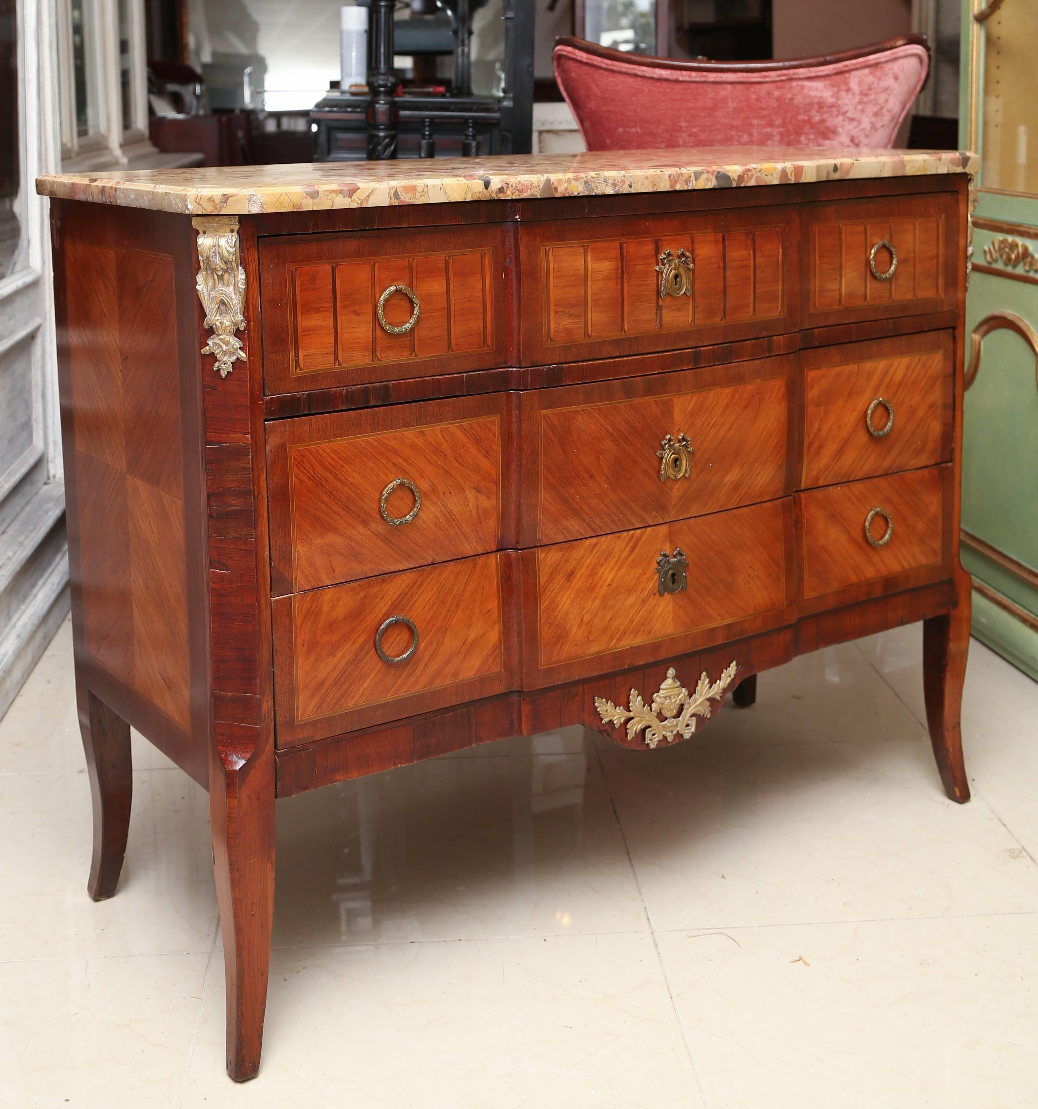 Superb 19th Century French Marble-Top Commode or Chest of Drawers 2