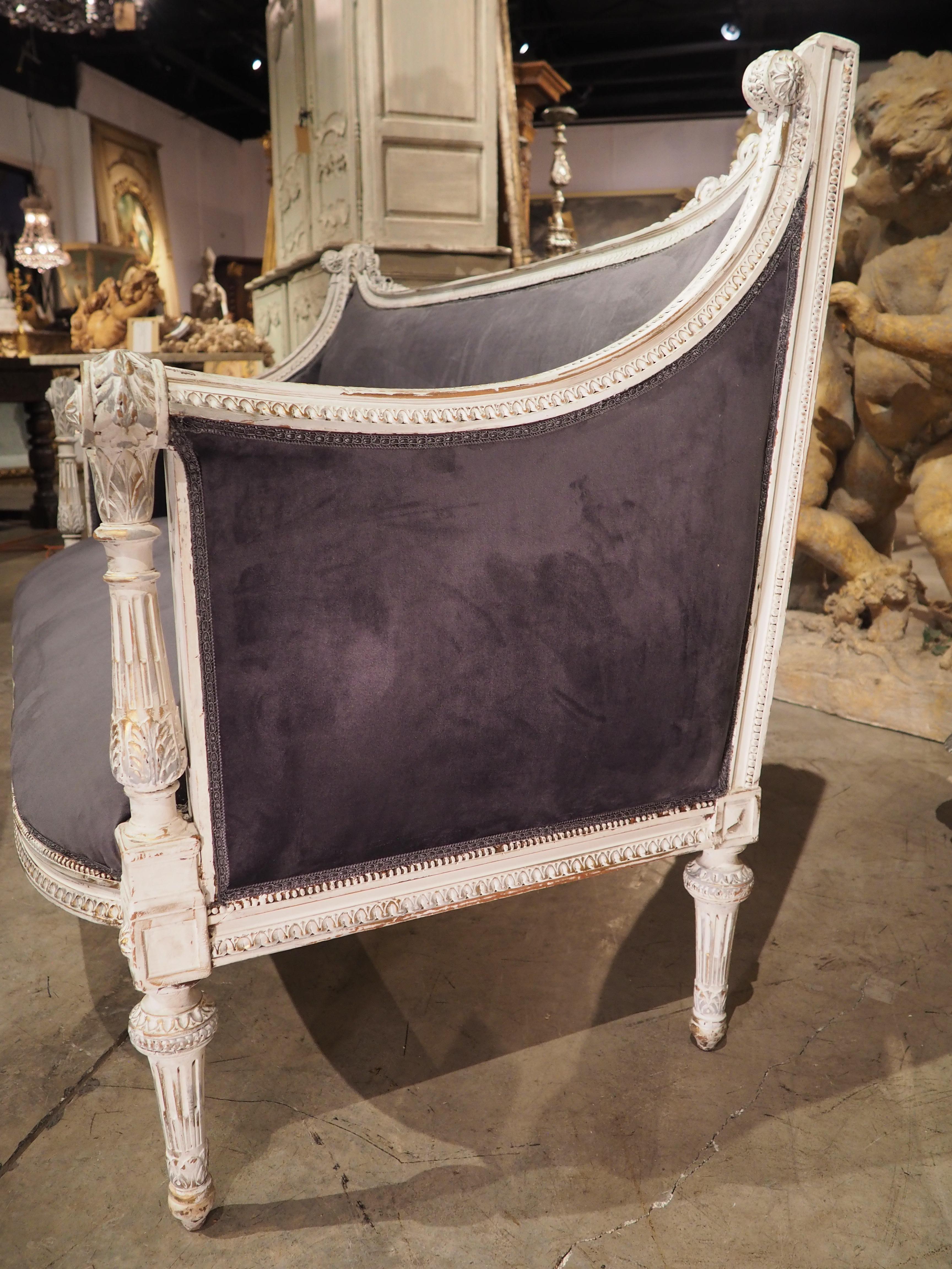 Superb 19th Century French Painted Louis XVI Style Canape 11
